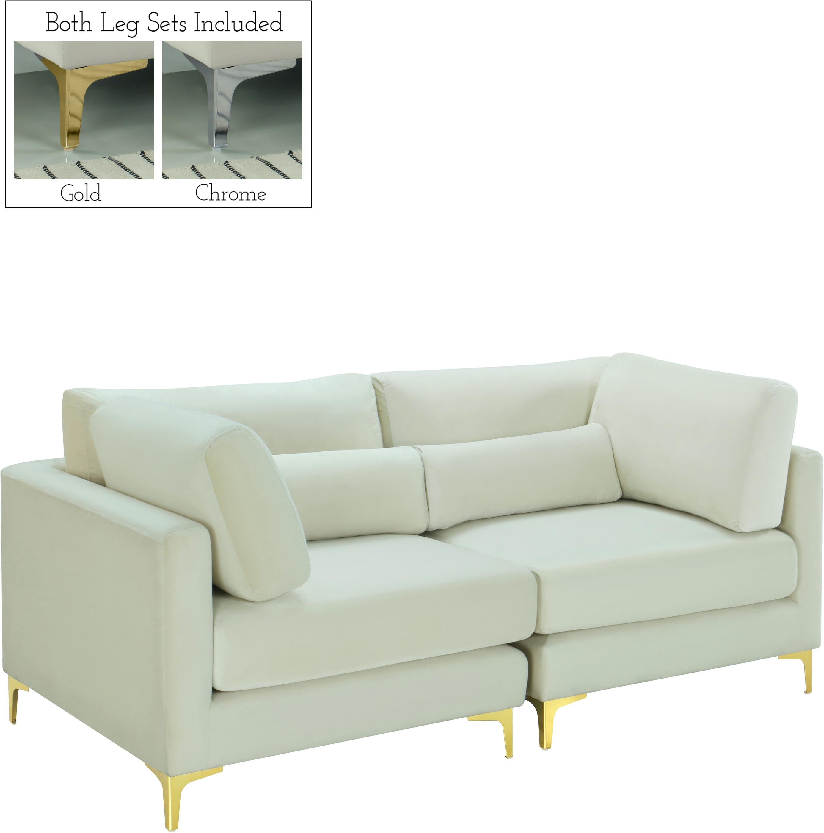 Julia Cream Velvet Modular Sofa - Luxury Home Furniture (MI)