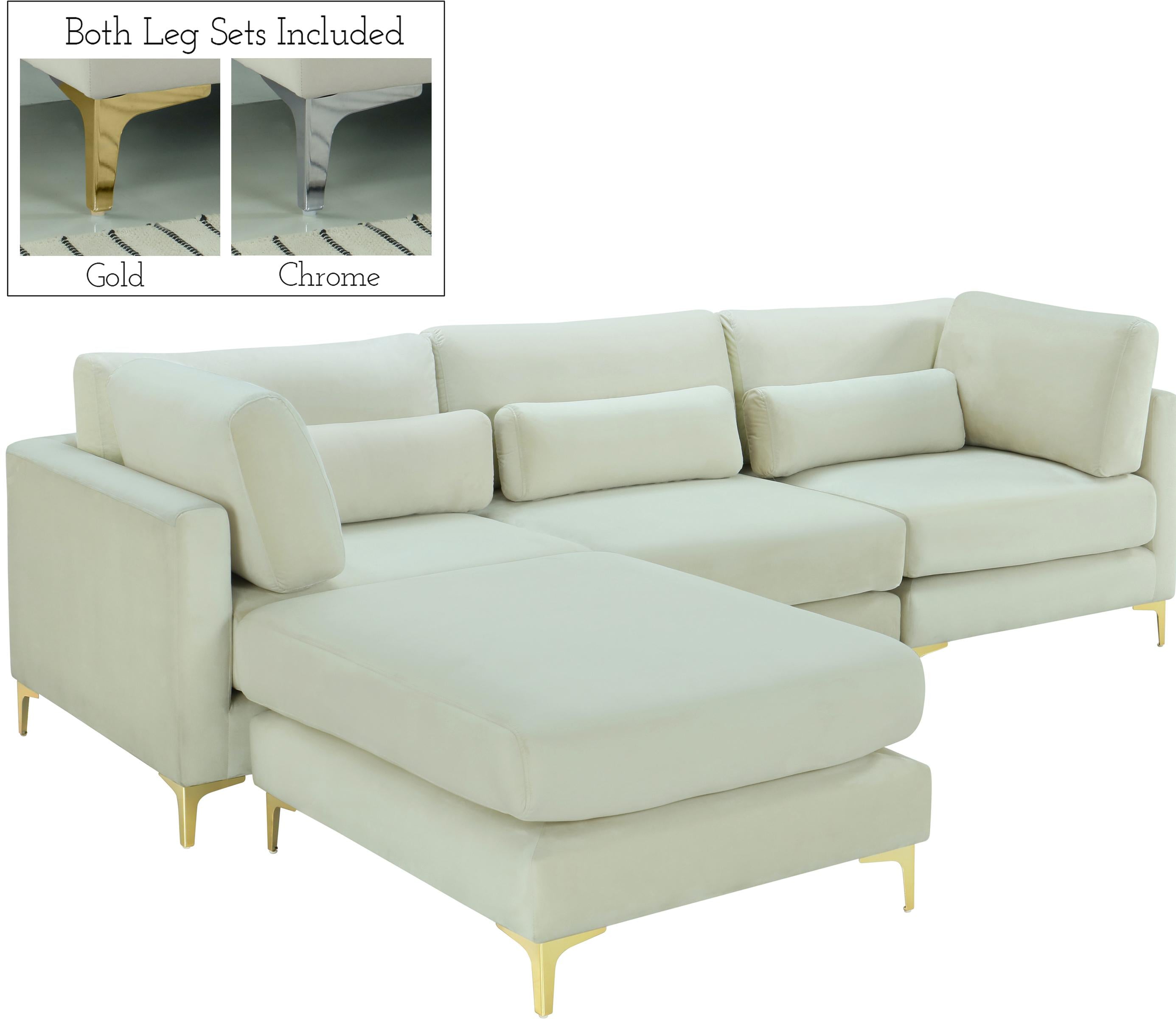 Julia Cream Velvet Modular Sectional (4 Boxes) - Luxury Home Furniture (MI)