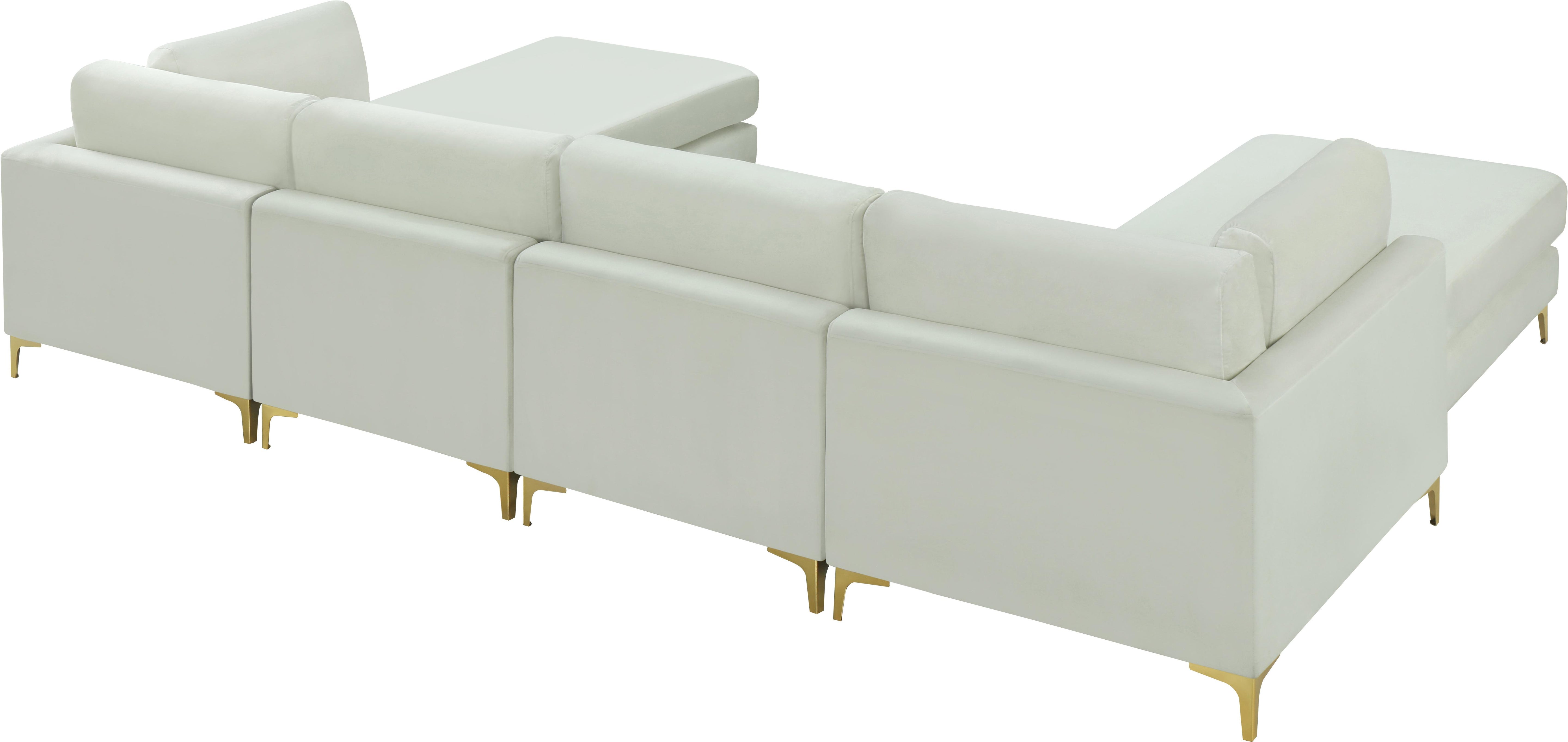 Julia Cream Velvet Modular Sectional (6 Boxes) - Luxury Home Furniture (MI)
