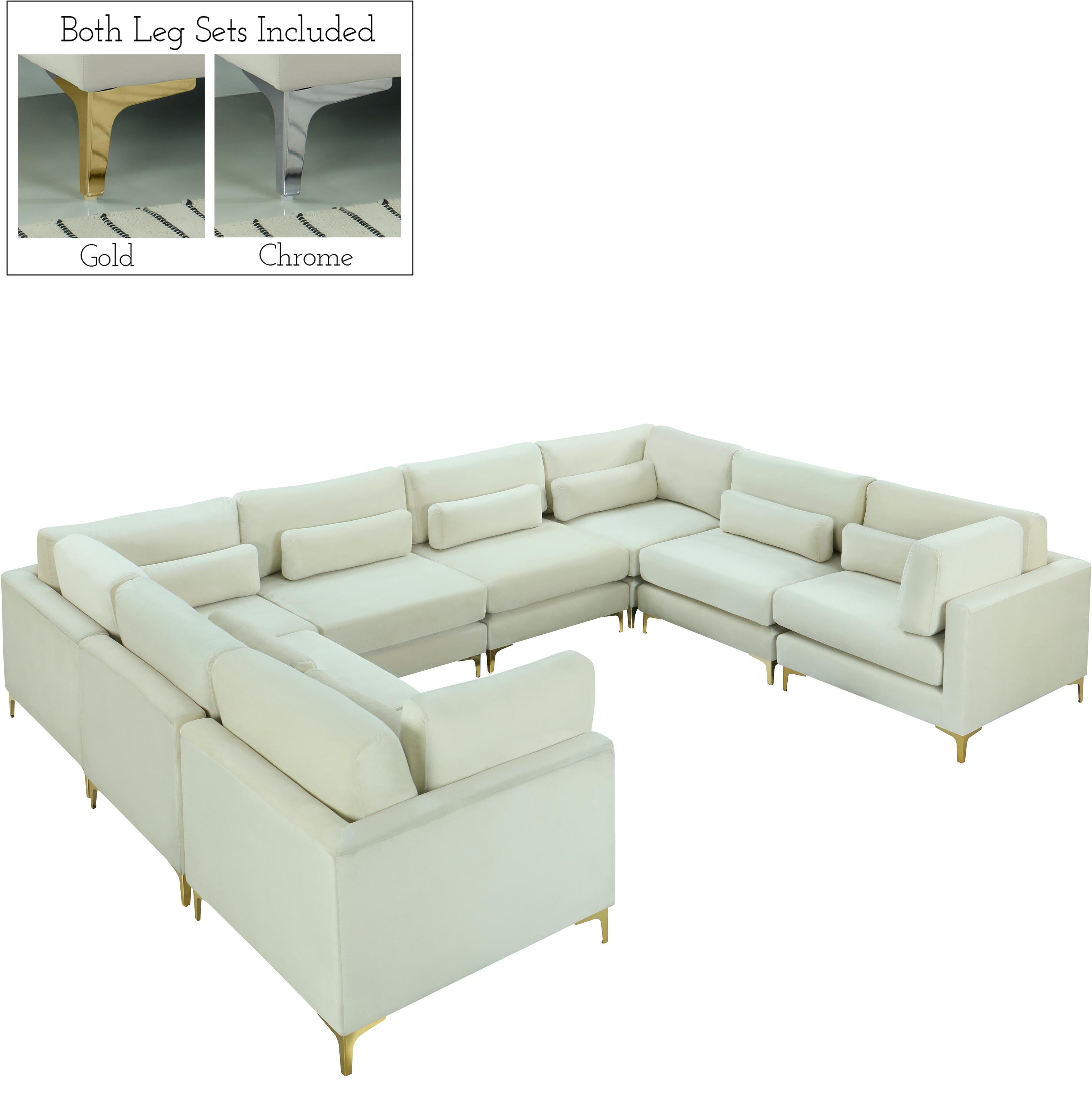 Julia Cream Velvet Modular Sectional (8 Boxes) - Luxury Home Furniture (MI)