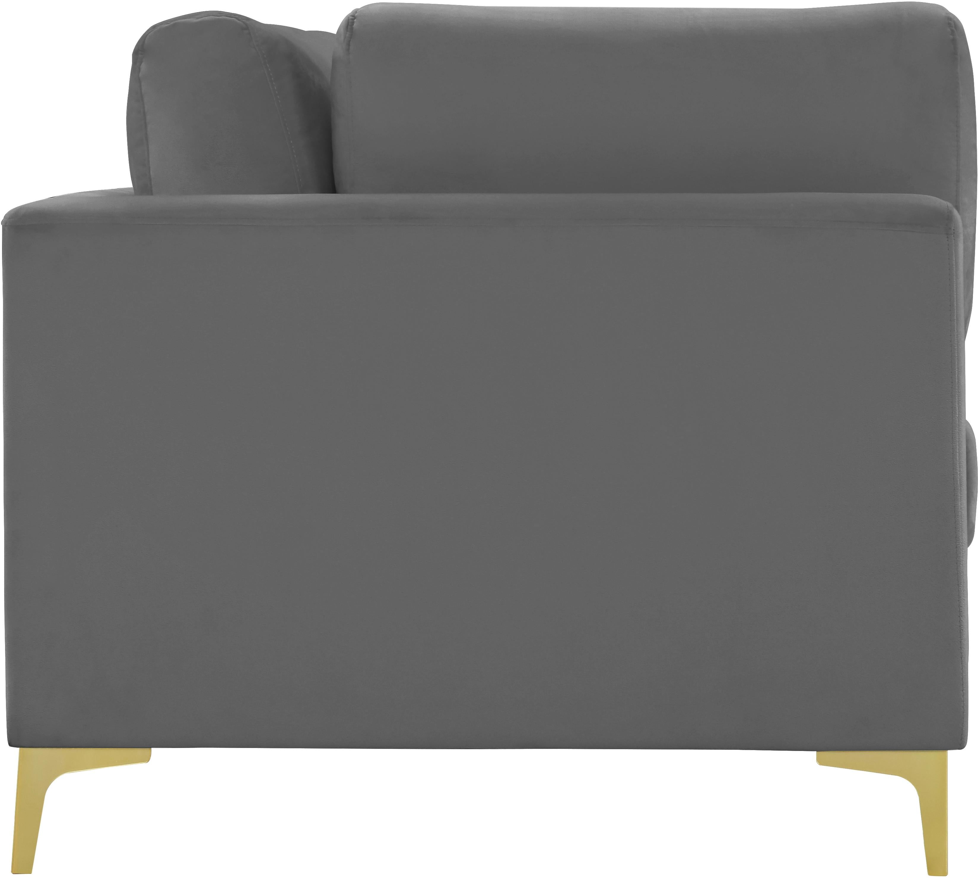 Julia Grey Velvet Modular Sofa - Luxury Home Furniture (MI)