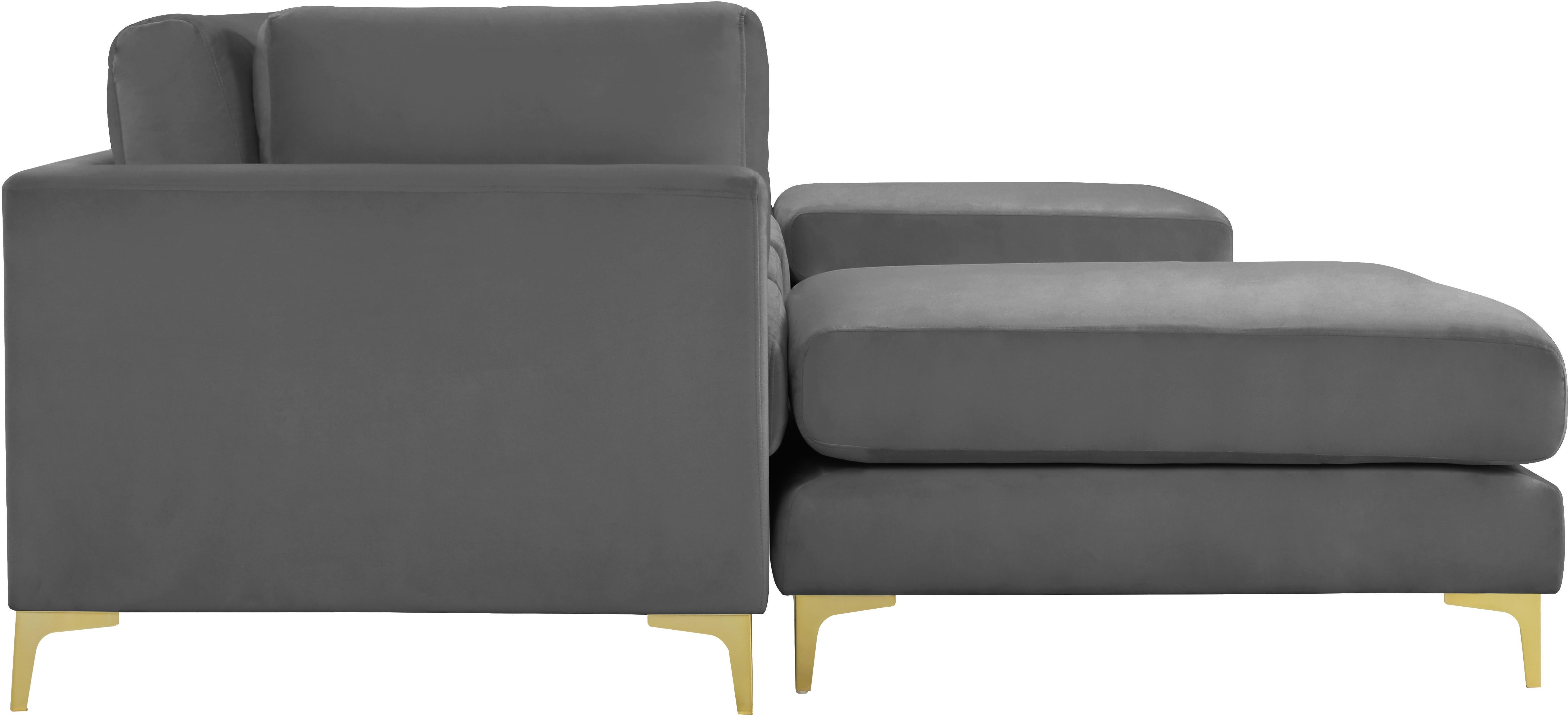 Julia Grey Velvet Modular Sectional (6 Boxes) - Luxury Home Furniture (MI)