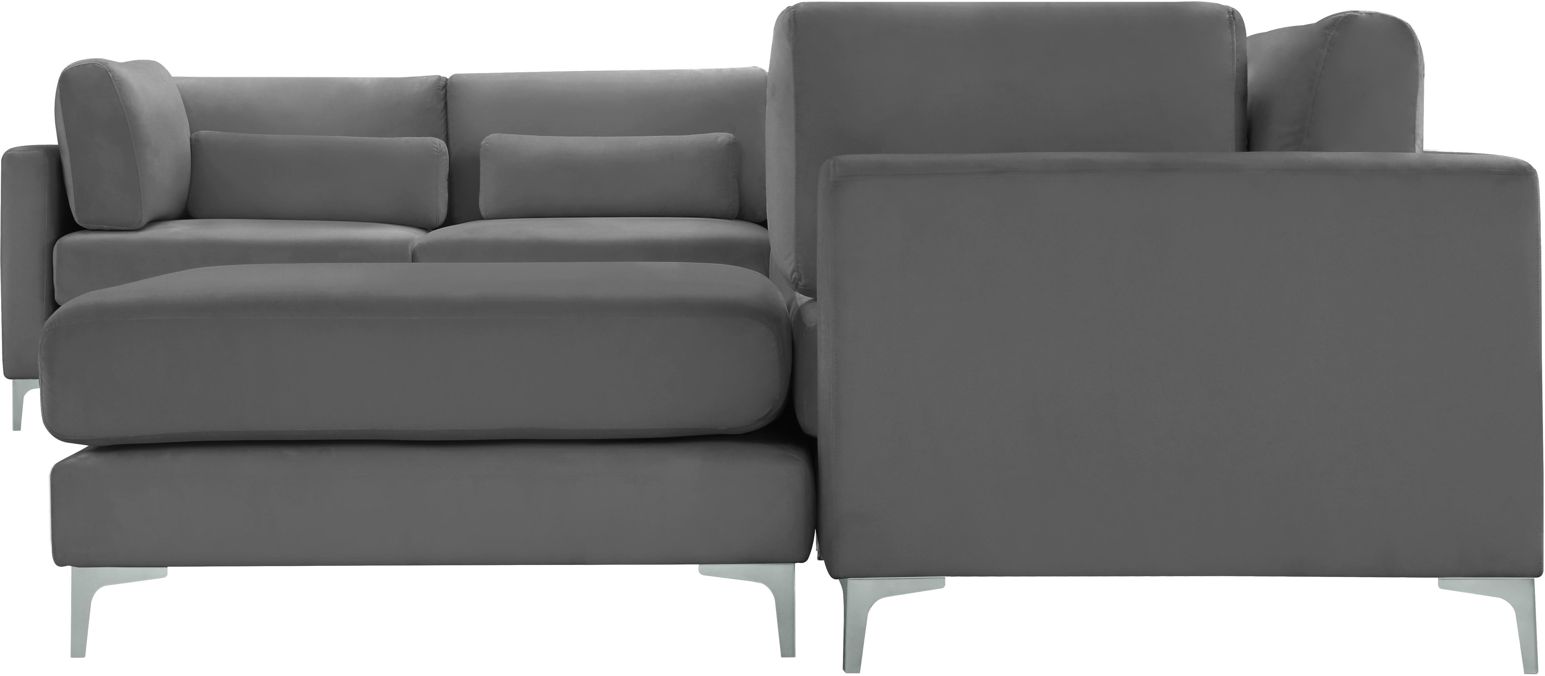 Julia Grey Velvet Modular Sectional (7 Boxes) - Luxury Home Furniture (MI)