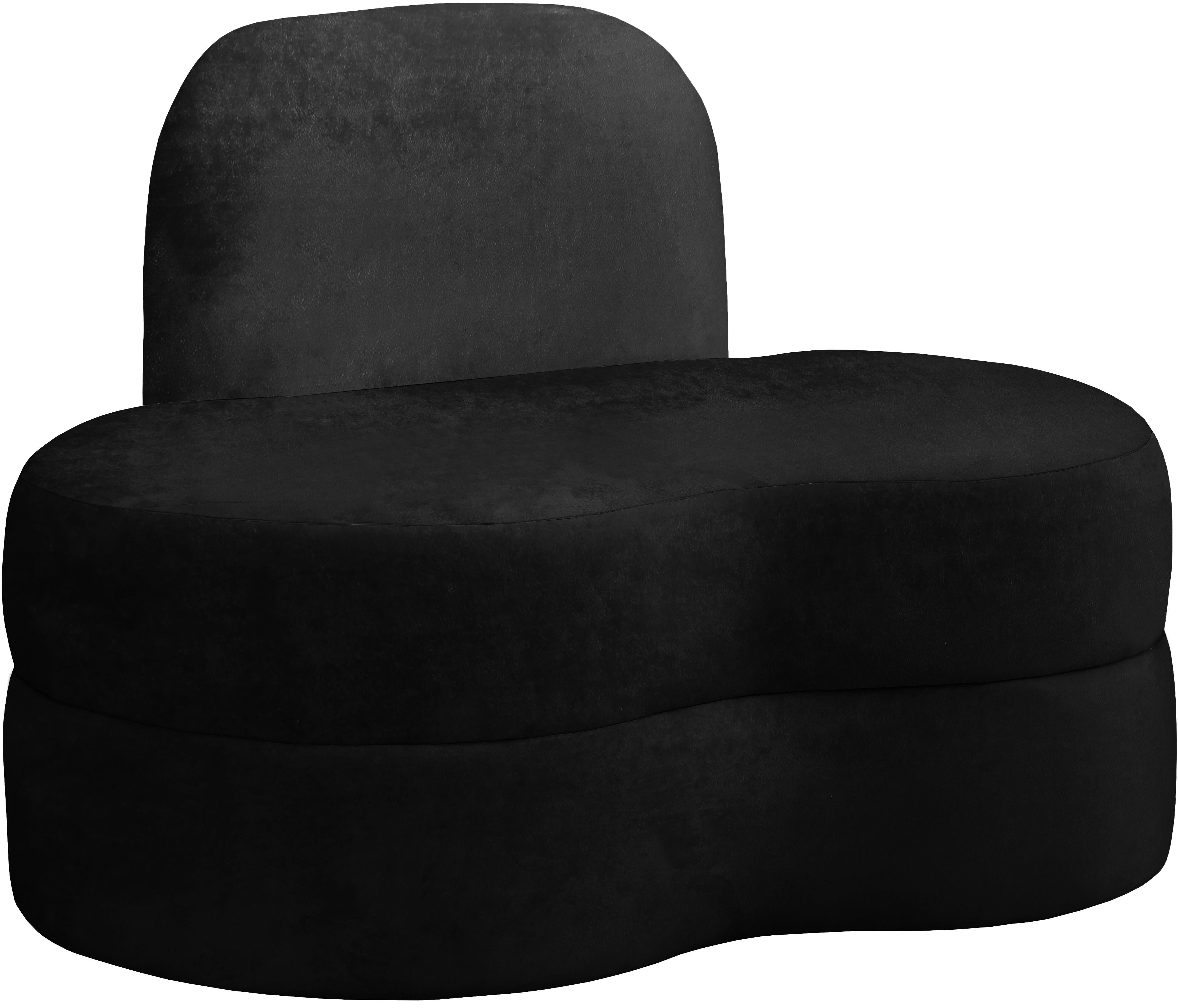 Mitzy Black Velvet Chair