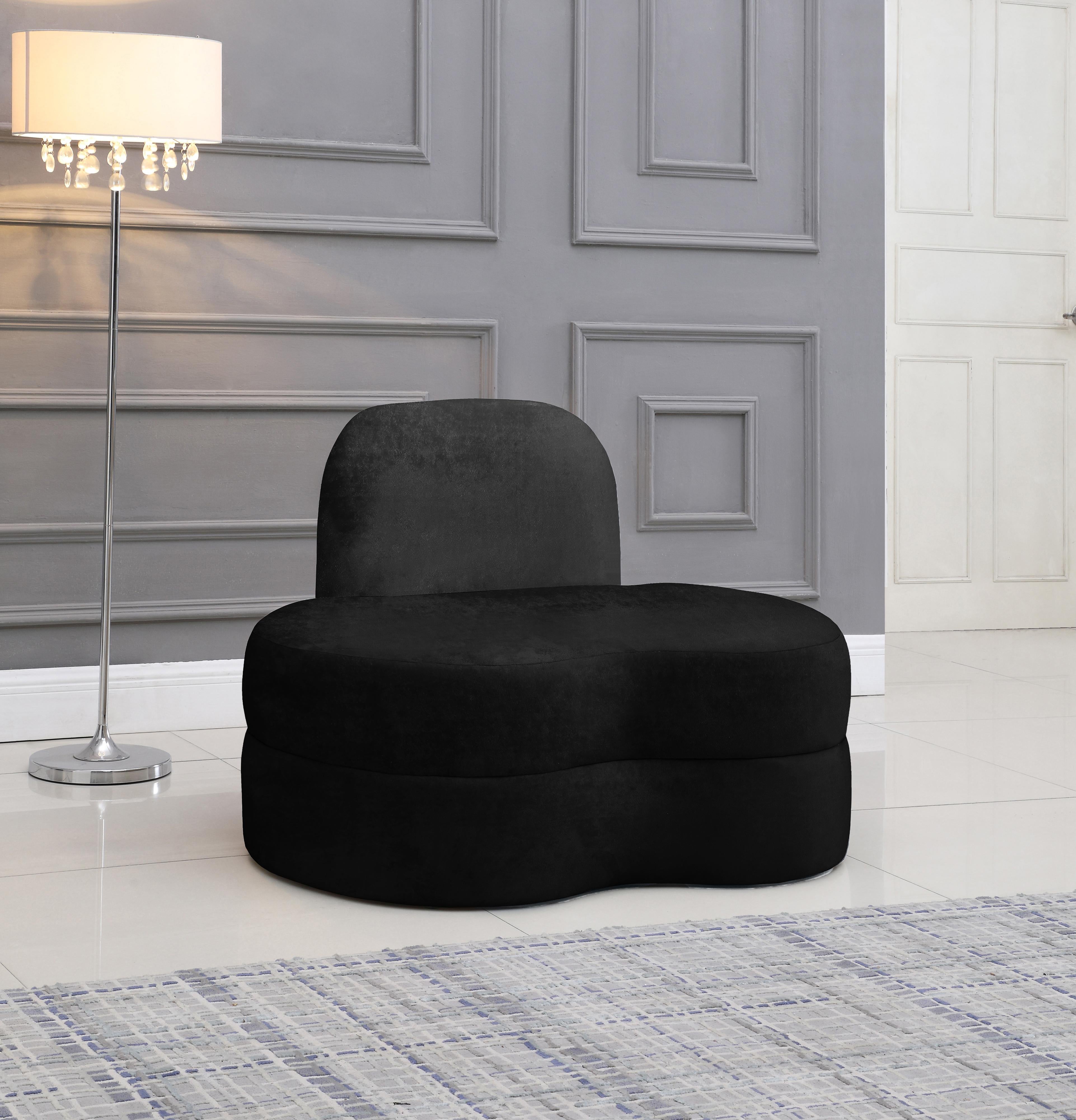 Mitzy Black Velvet Chair - Luxury Home Furniture (MI)