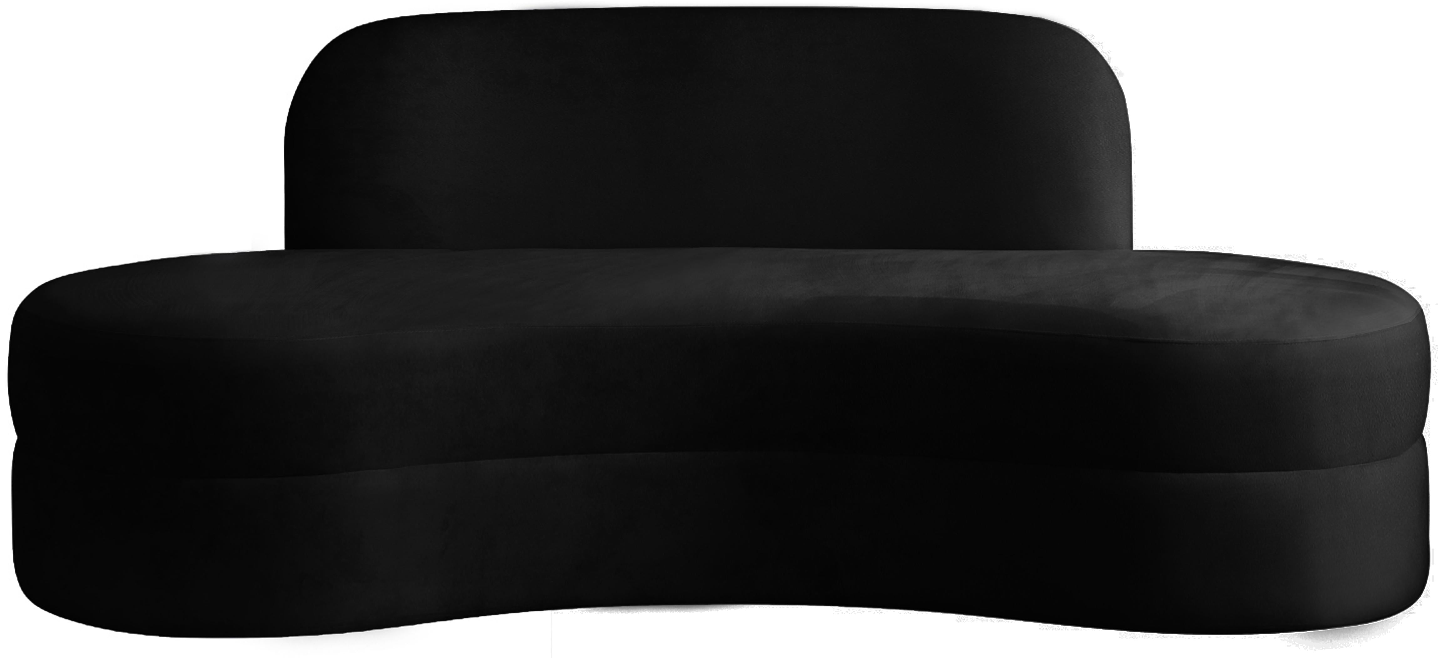 Mitzy Black Velvet Sofa - Luxury Home Furniture (MI)