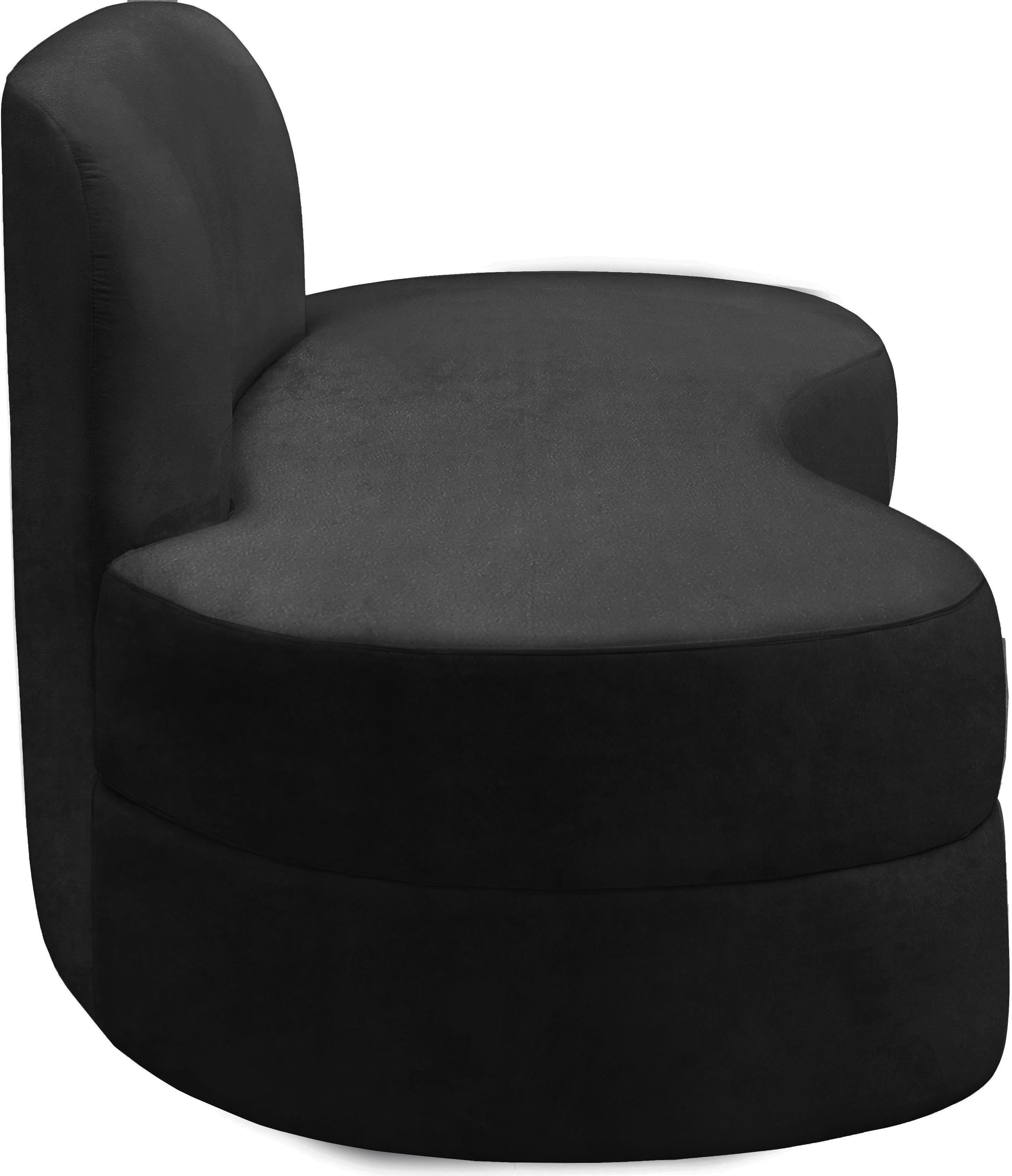 Mitzy Black Velvet Sofa - Luxury Home Furniture (MI)