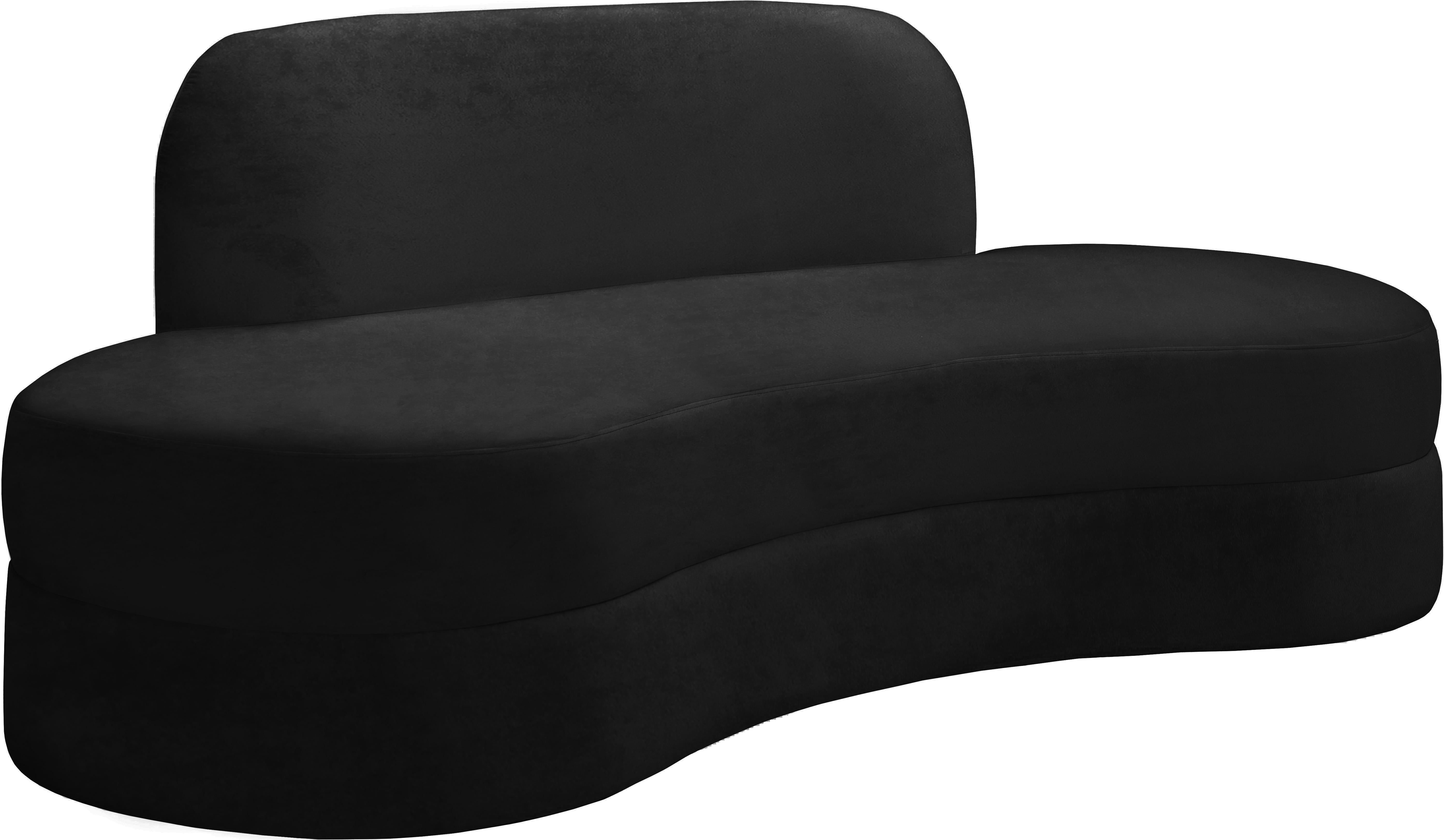 Mitzy Black Velvet Sofa - Luxury Home Furniture (MI)