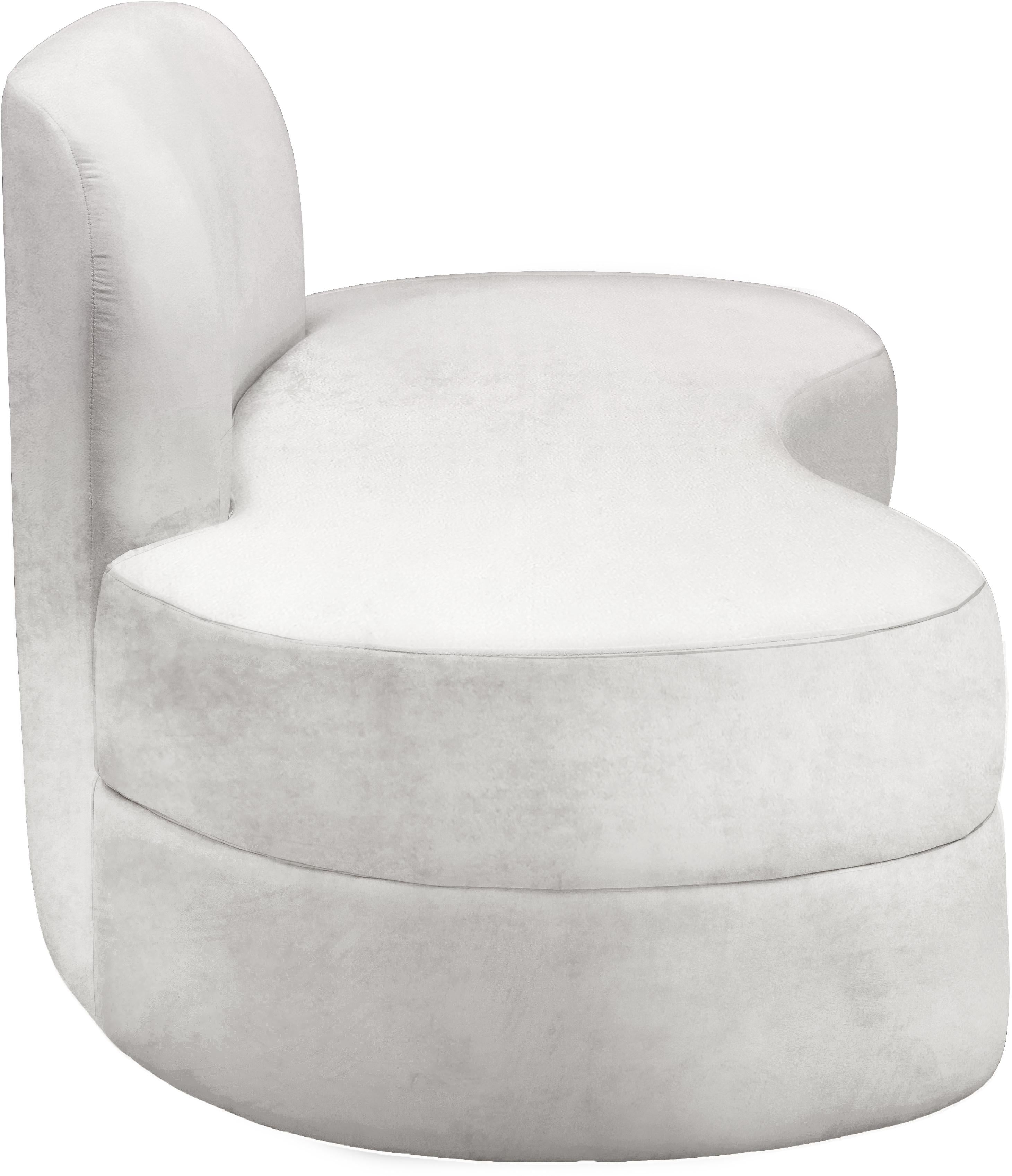 Mitzy Cream Velvet Sofa - Luxury Home Furniture (MI)