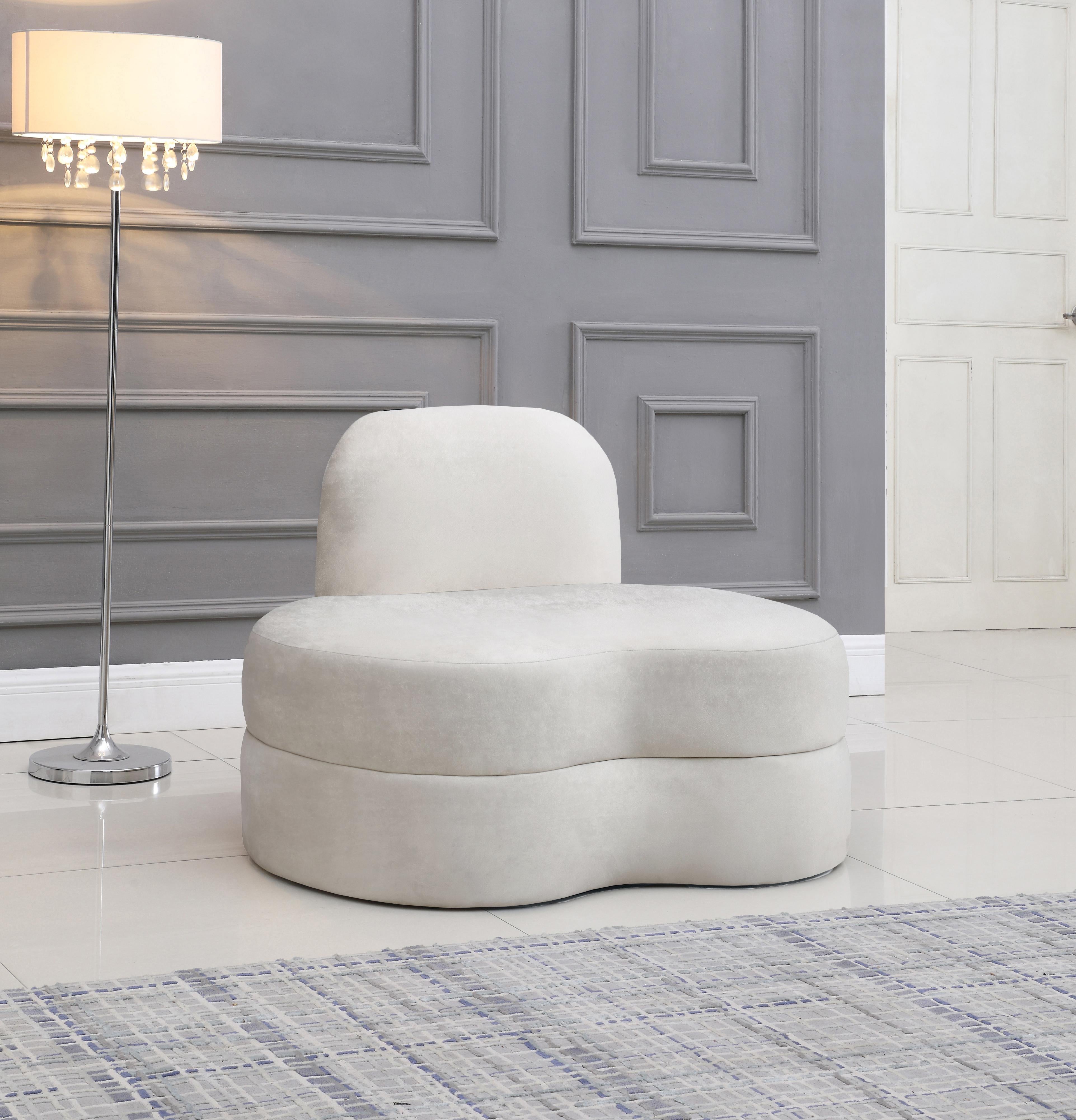 Mitzy Cream Velvet Chair - Luxury Home Furniture (MI)