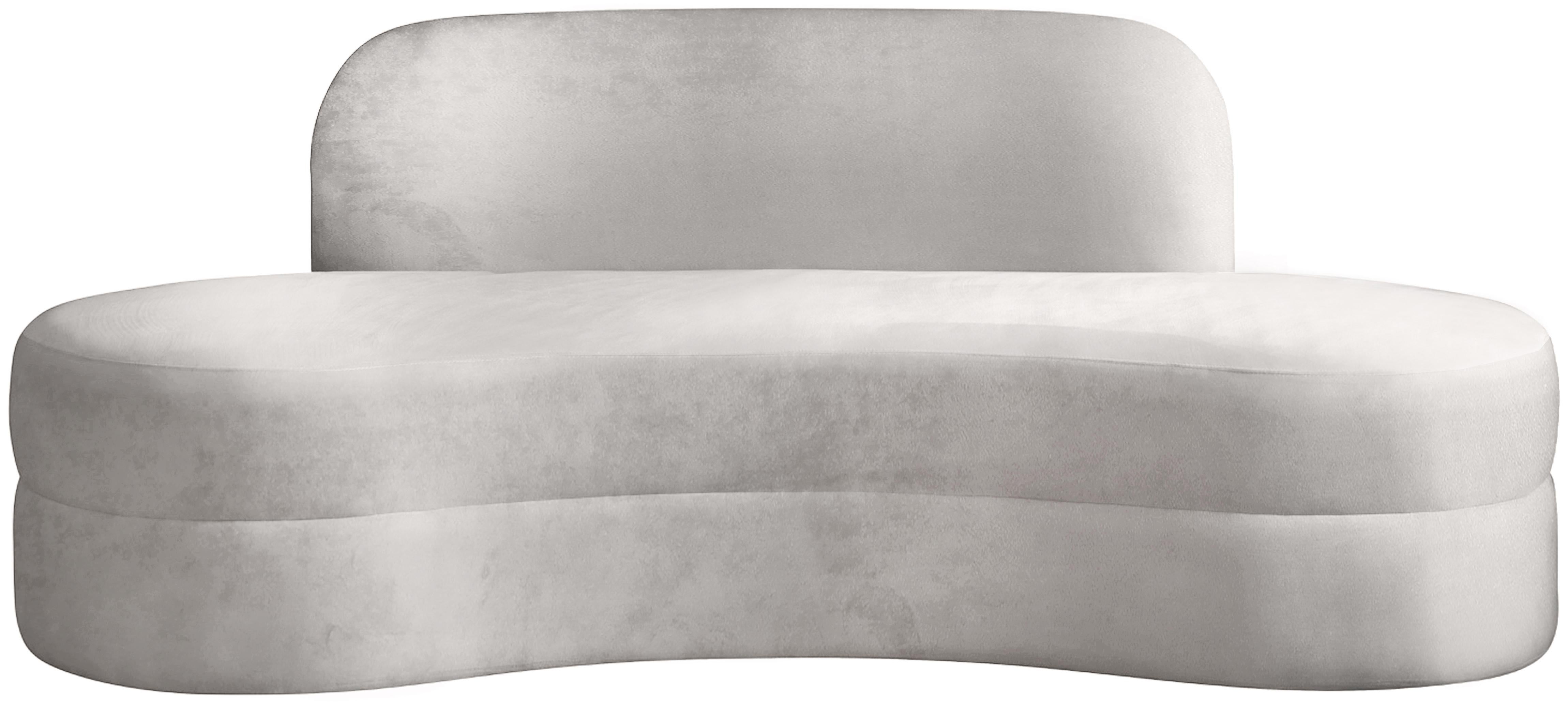 Mitzy Cream Velvet Sofa - Luxury Home Furniture (MI)