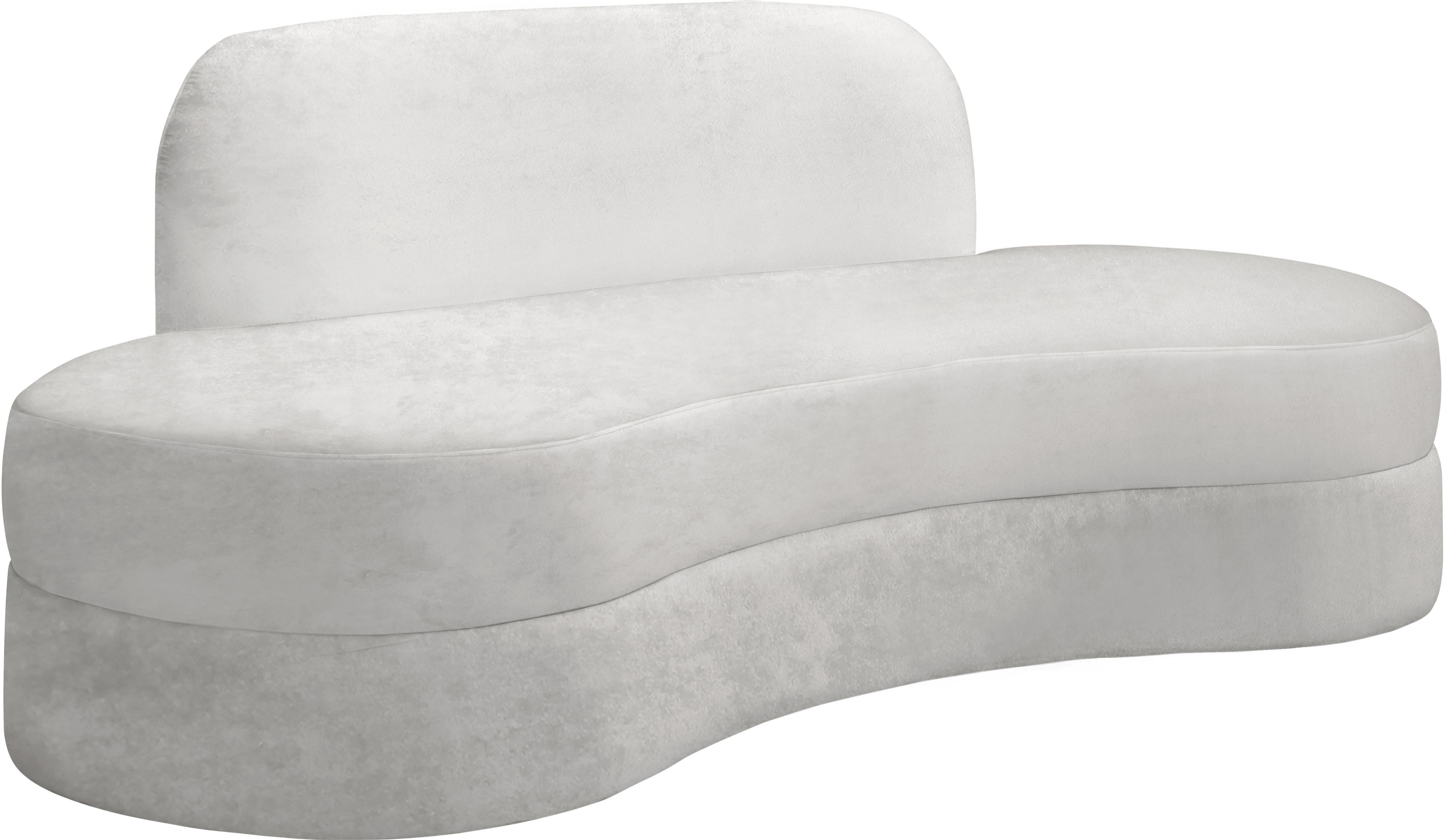 Mitzy Cream Velvet Sofa - Luxury Home Furniture (MI)