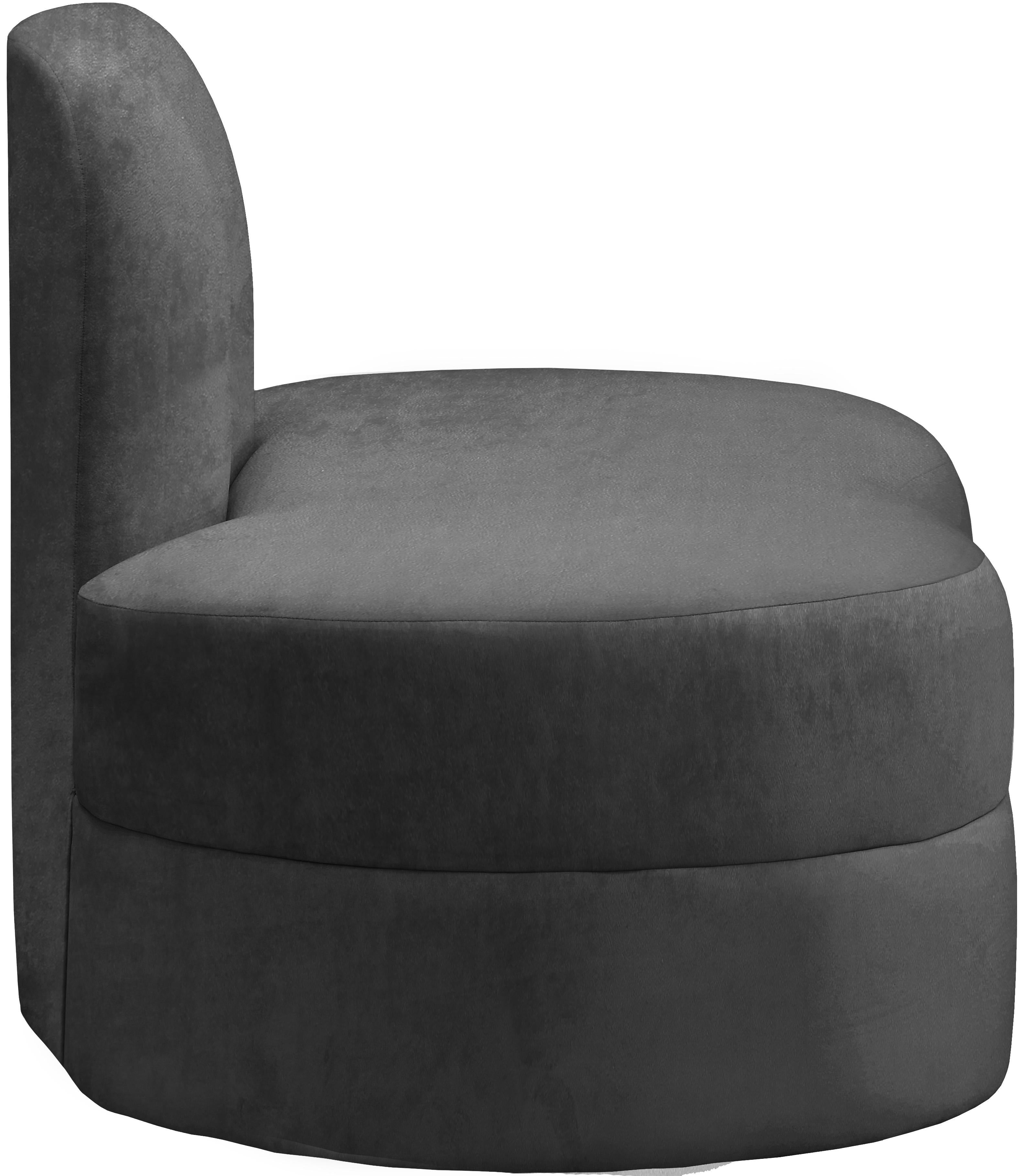 Mitzy Grey Velvet Chair - Luxury Home Furniture (MI)