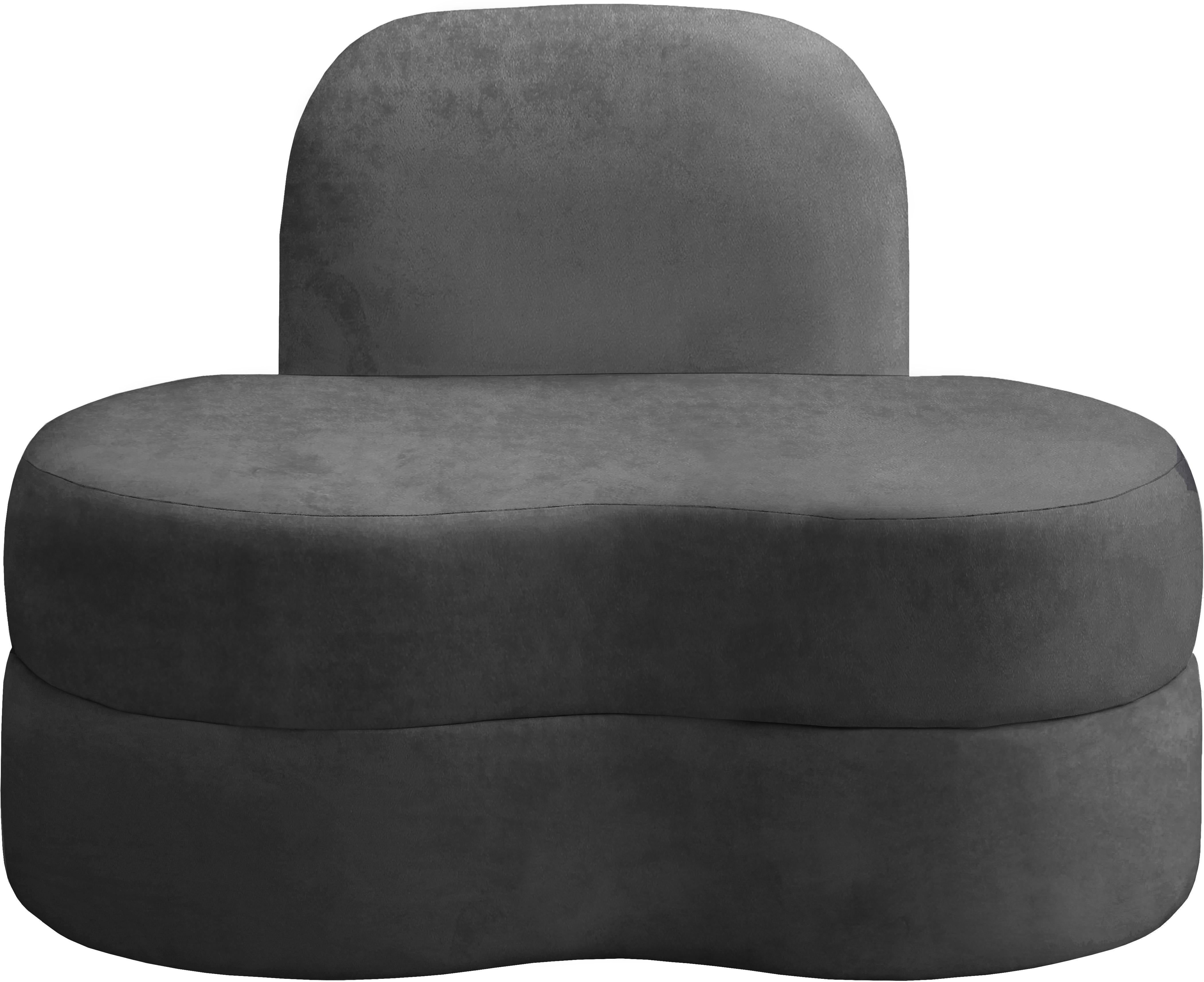 Mitzy Grey Velvet Chair - Luxury Home Furniture (MI)