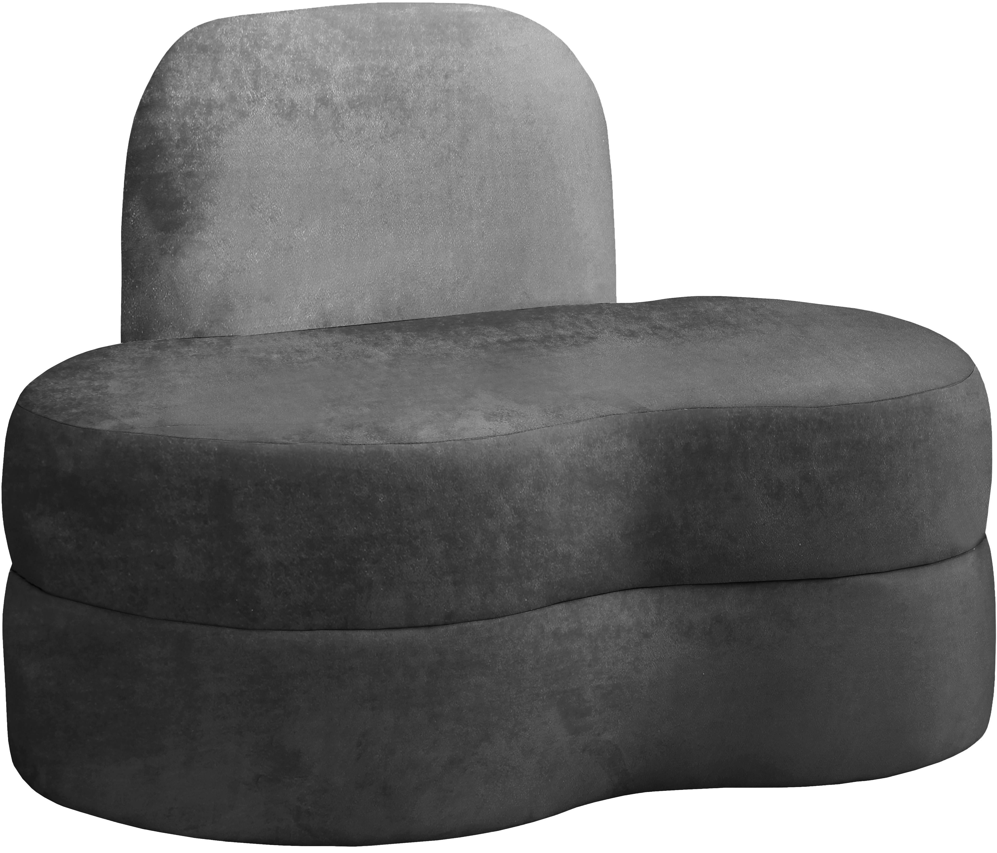 Mitzy Grey Velvet Chair - Luxury Home Furniture (MI)