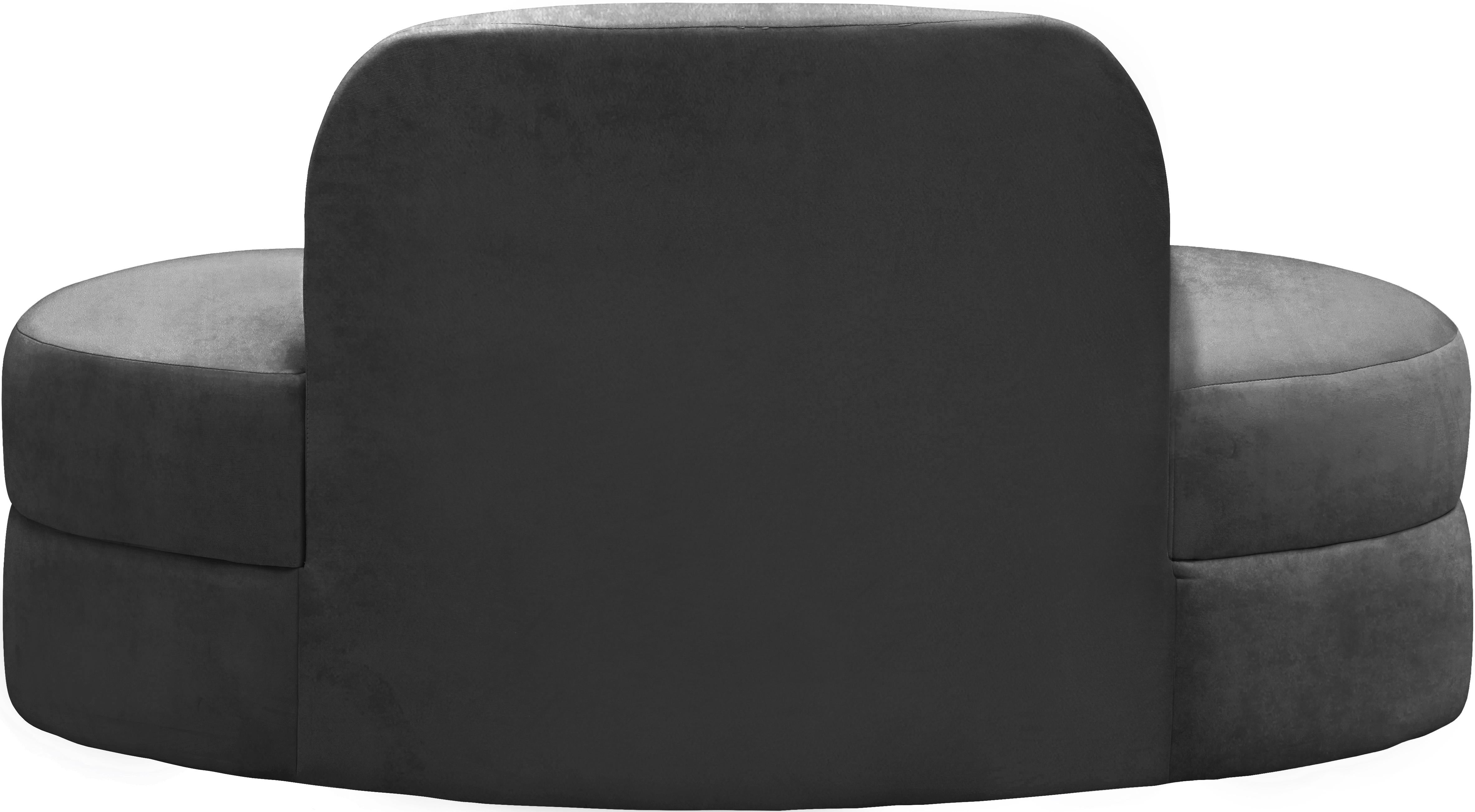 Mitzy Grey Velvet Loveseat - Luxury Home Furniture (MI)
