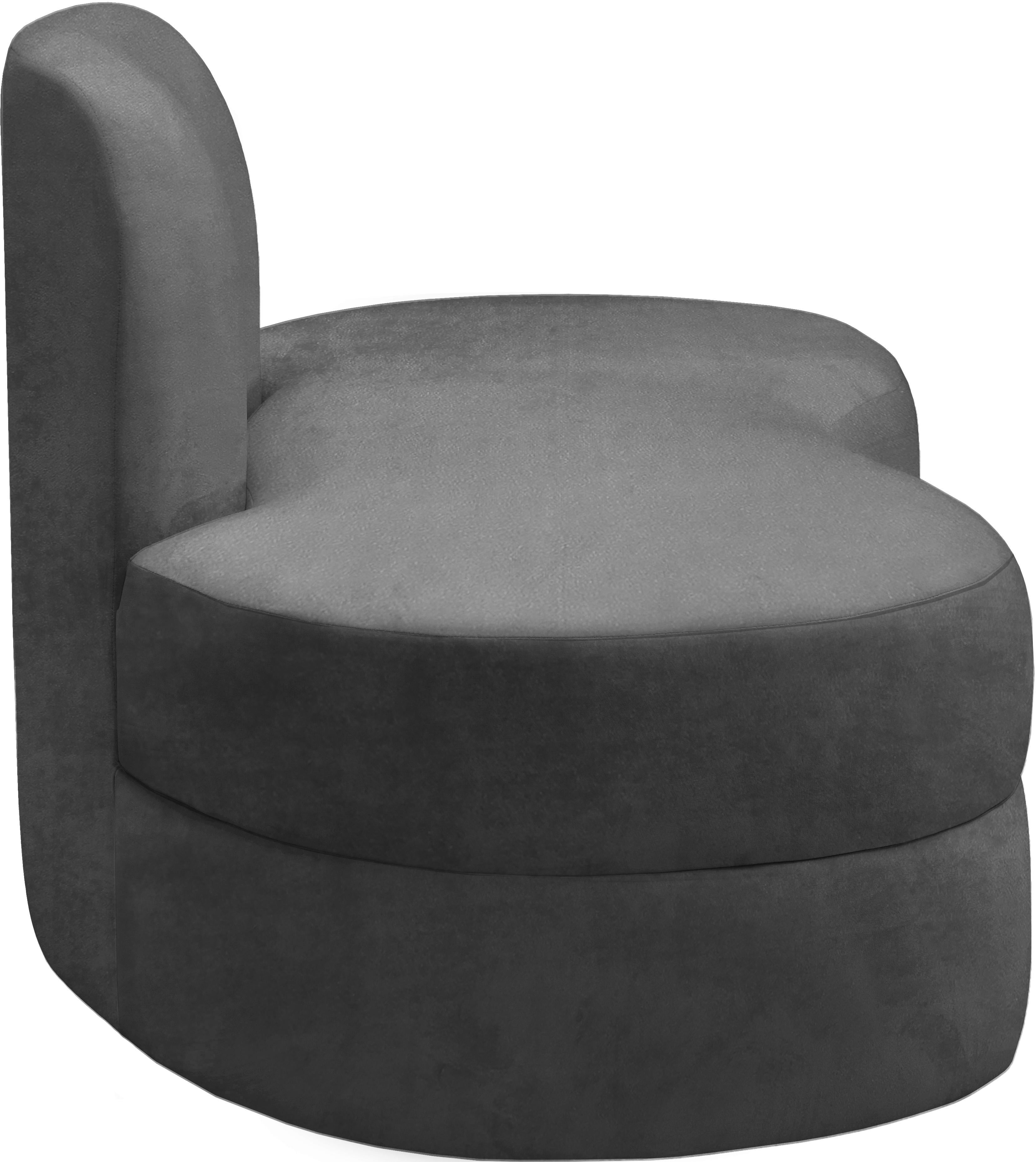 Mitzy Grey Velvet Loveseat - Luxury Home Furniture (MI)