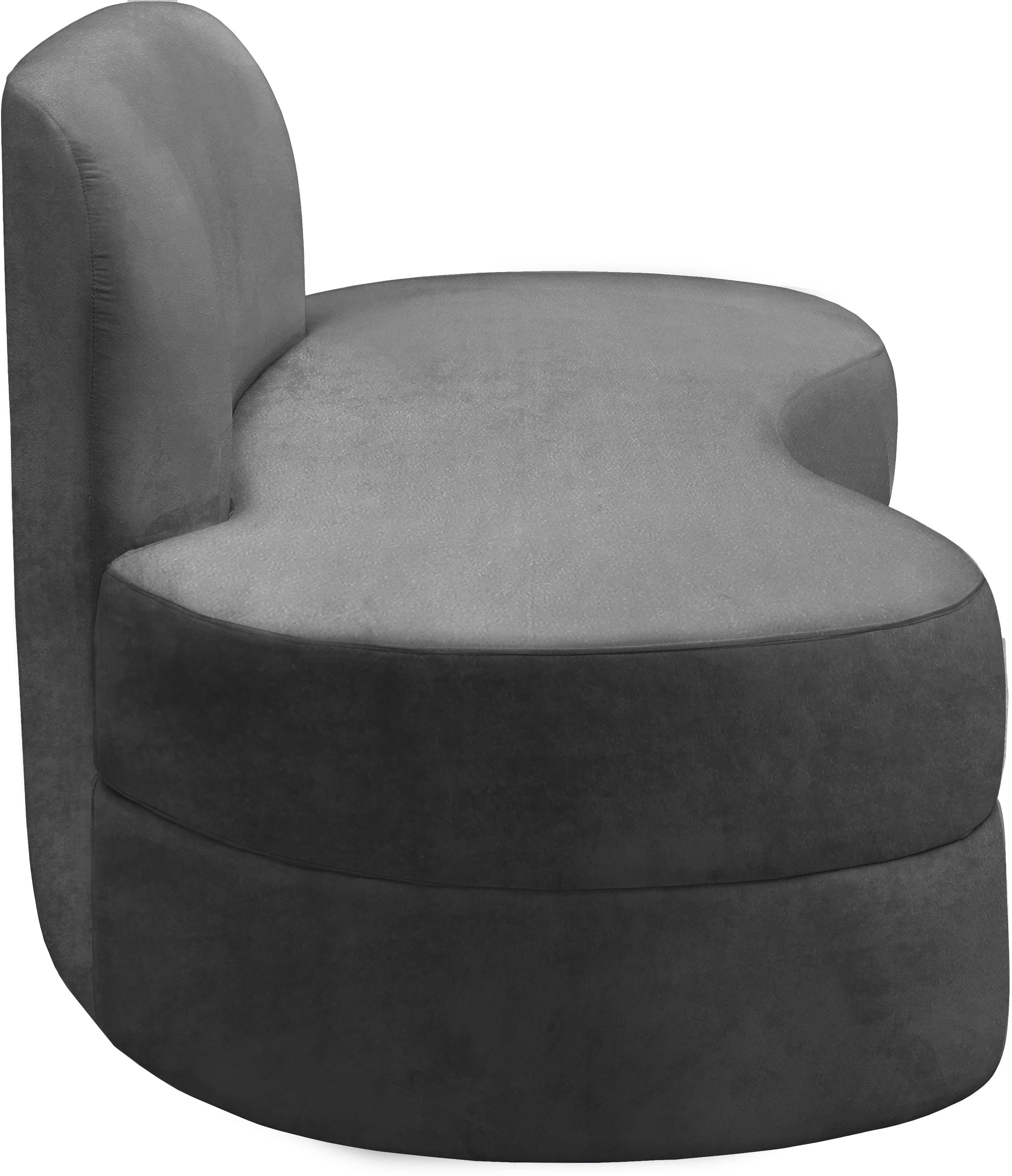 Mitzy Grey Velvet Sofa - Luxury Home Furniture (MI)