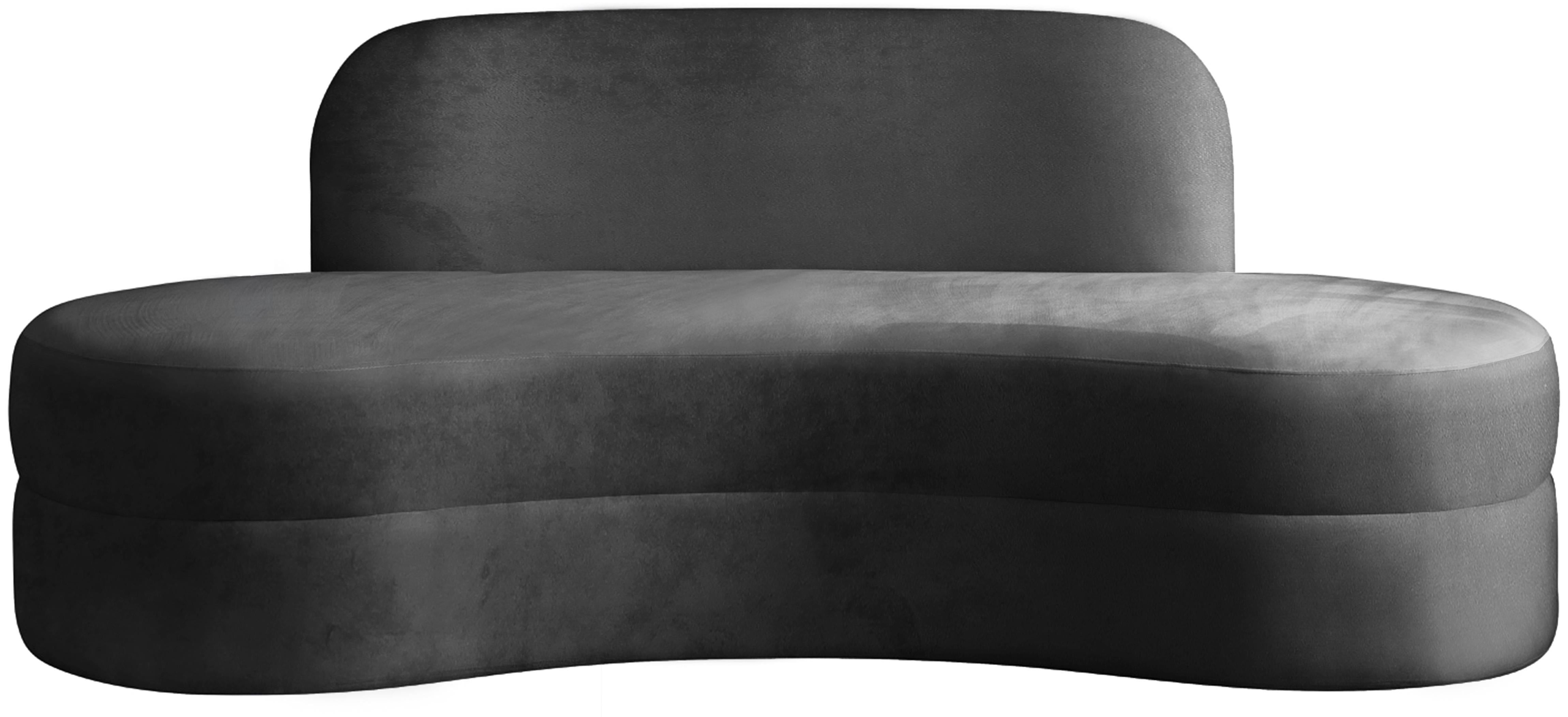 Mitzy Grey Velvet Sofa - Luxury Home Furniture (MI)
