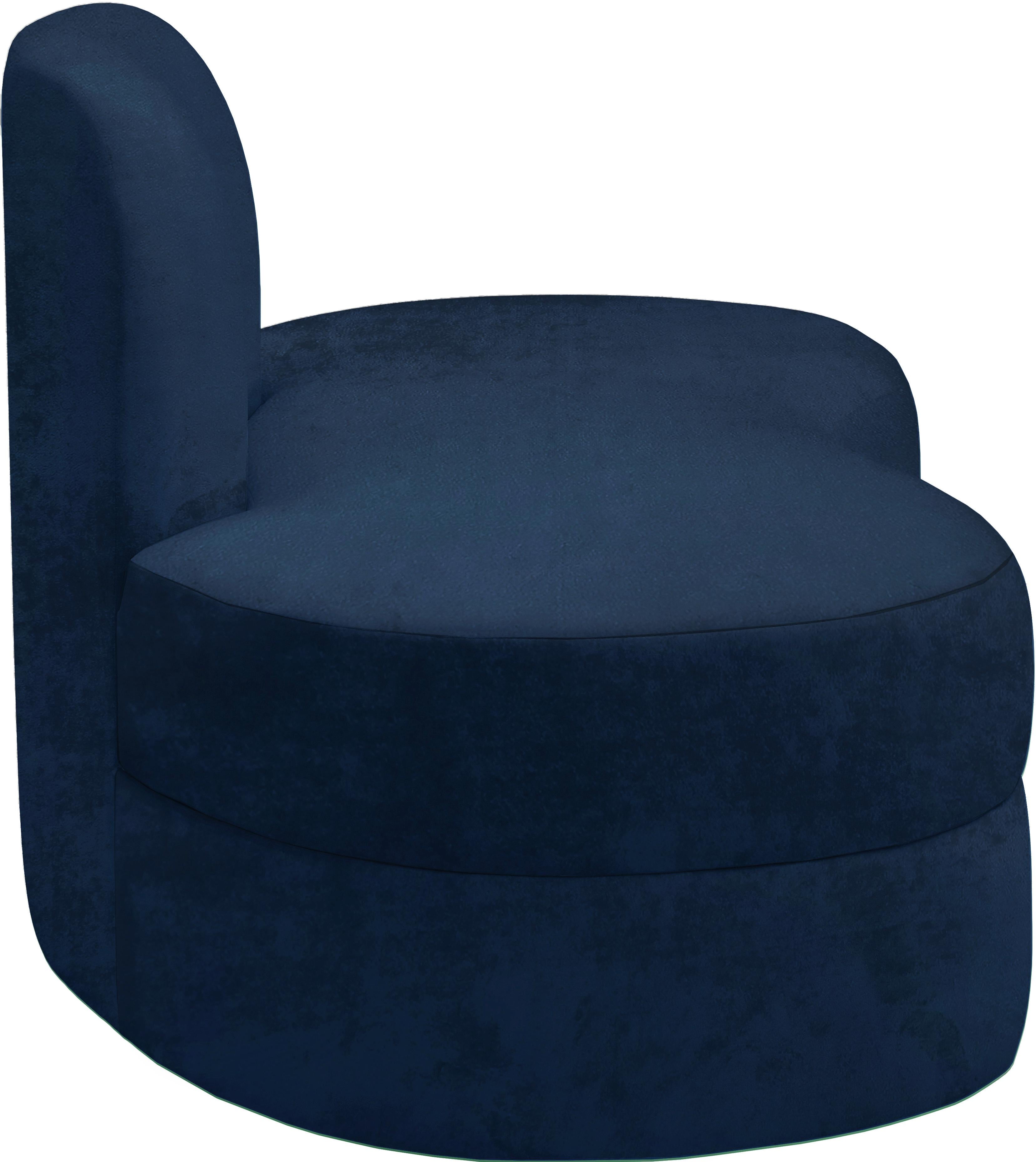 Mitzy Navy Velvet Loveseat - Luxury Home Furniture (MI)