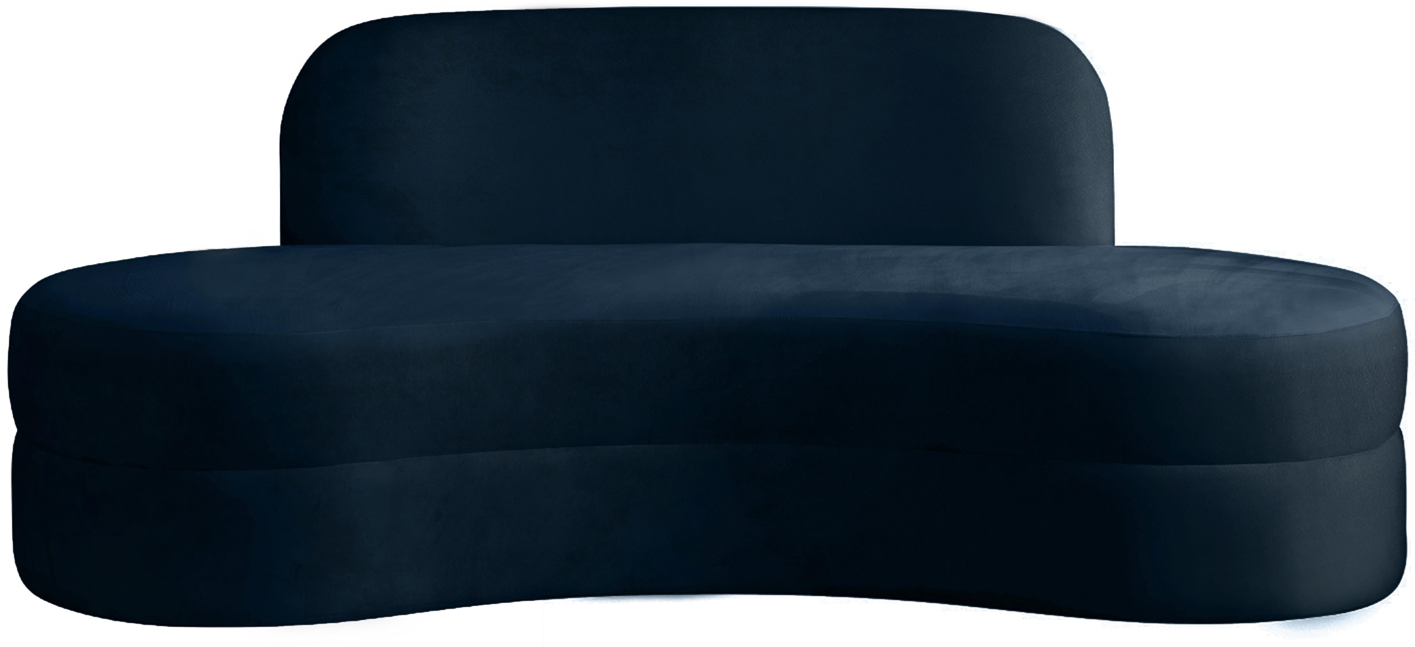 Mitzy Navy Velvet Sofa - Luxury Home Furniture (MI)