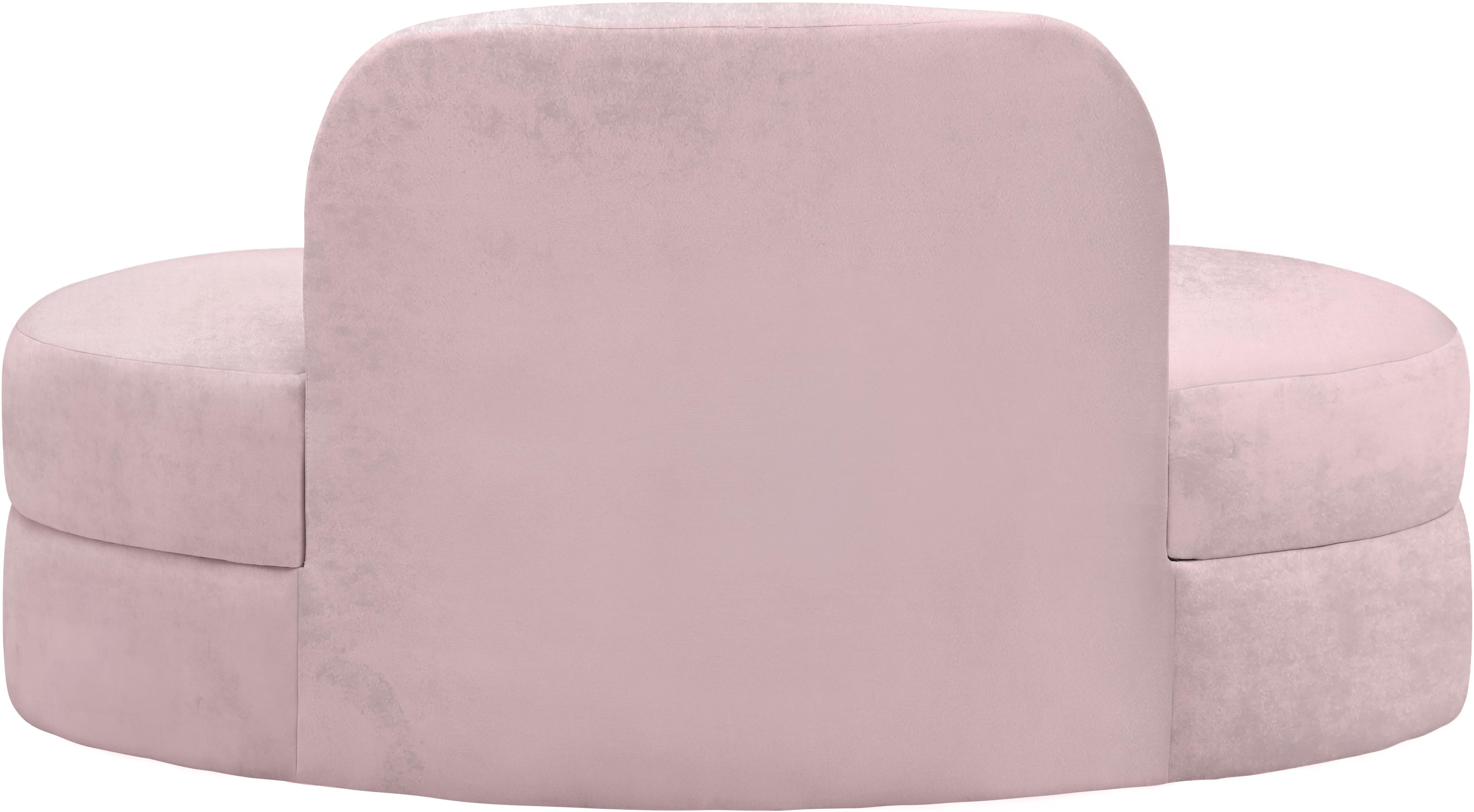 Mitzy Pink Velvet Loveseat - Luxury Home Furniture (MI)