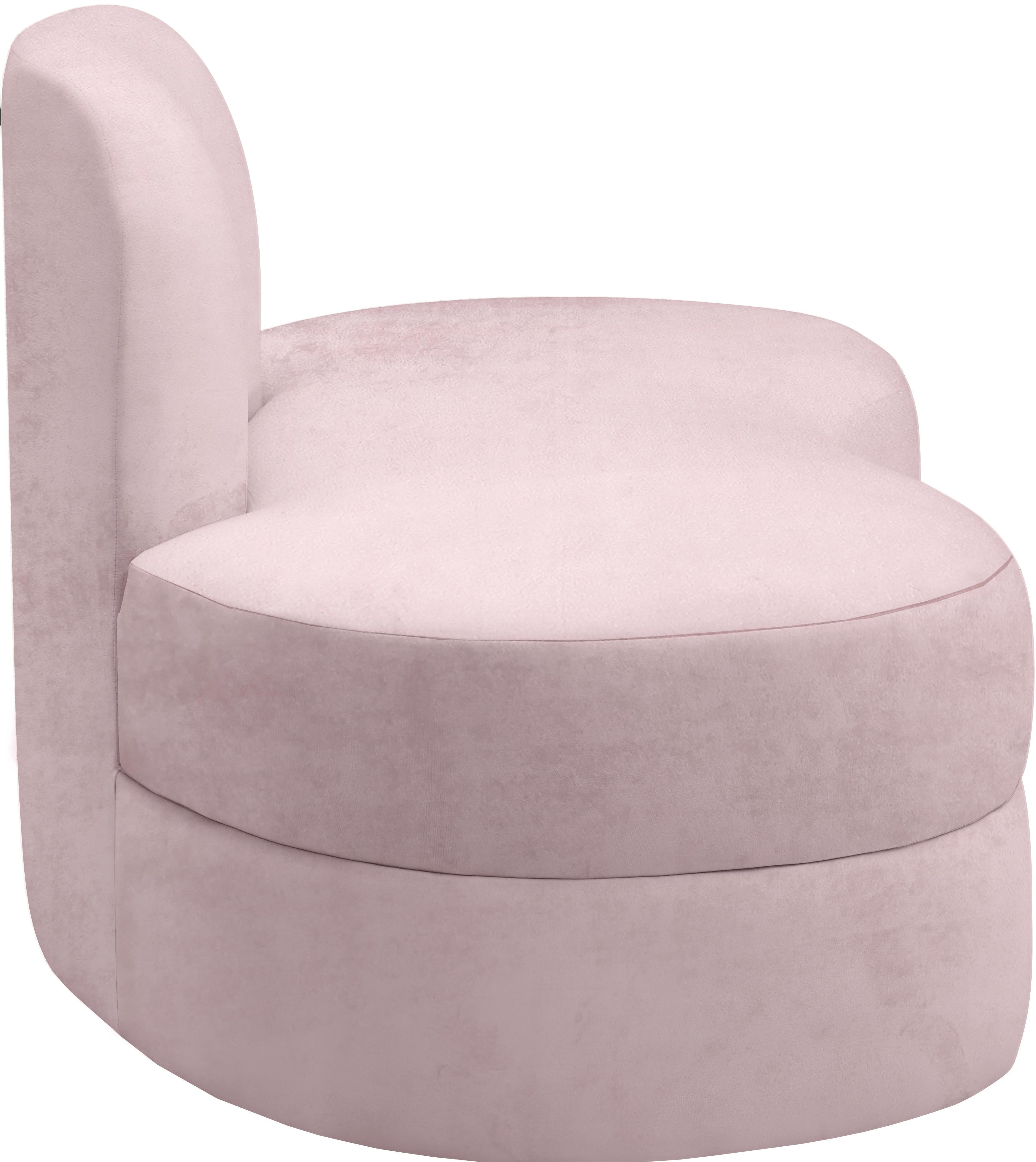 Mitzy Pink Velvet Loveseat - Luxury Home Furniture (MI)