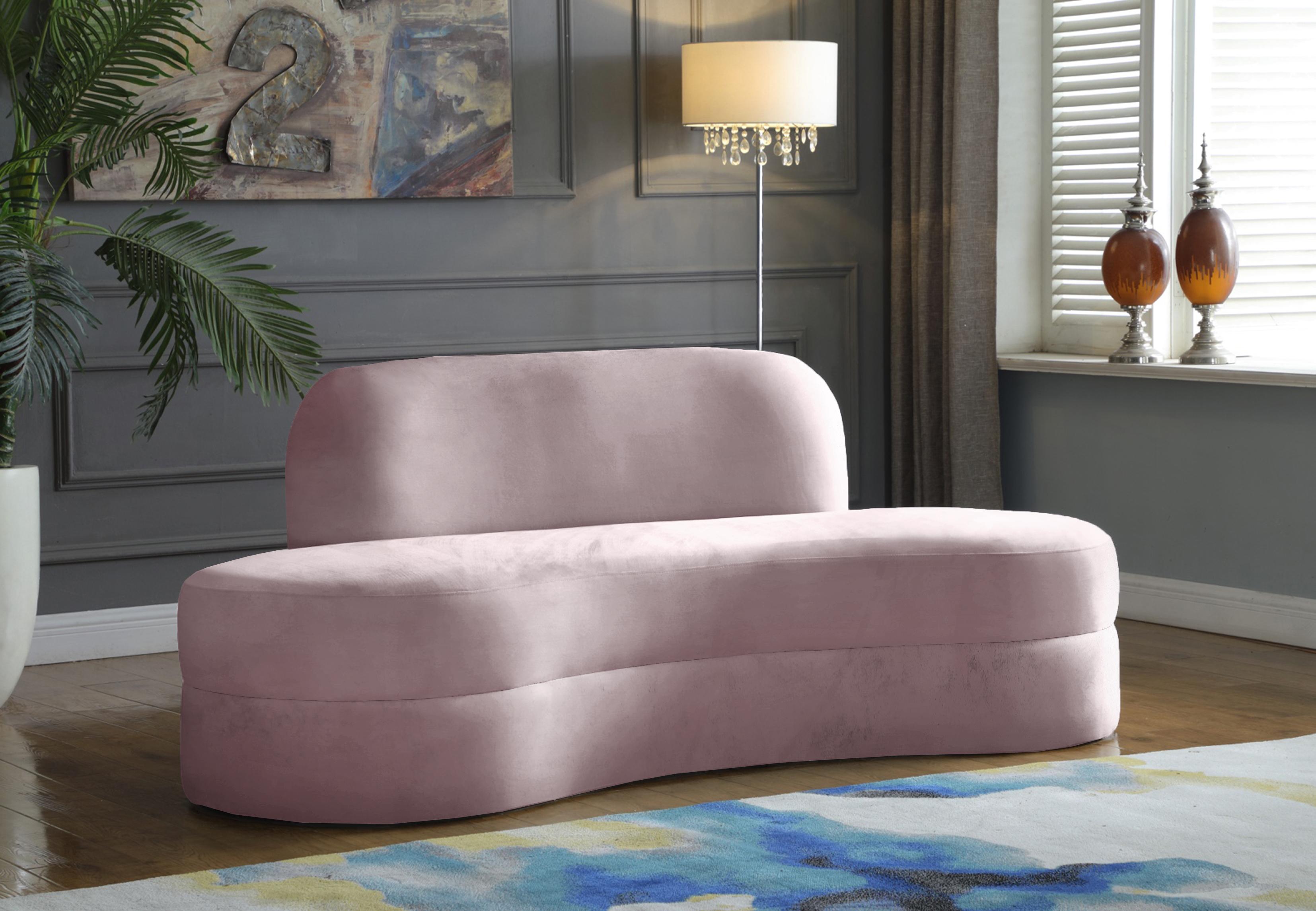 Mitzy Pink Velvet Sofa - Luxury Home Furniture (MI)