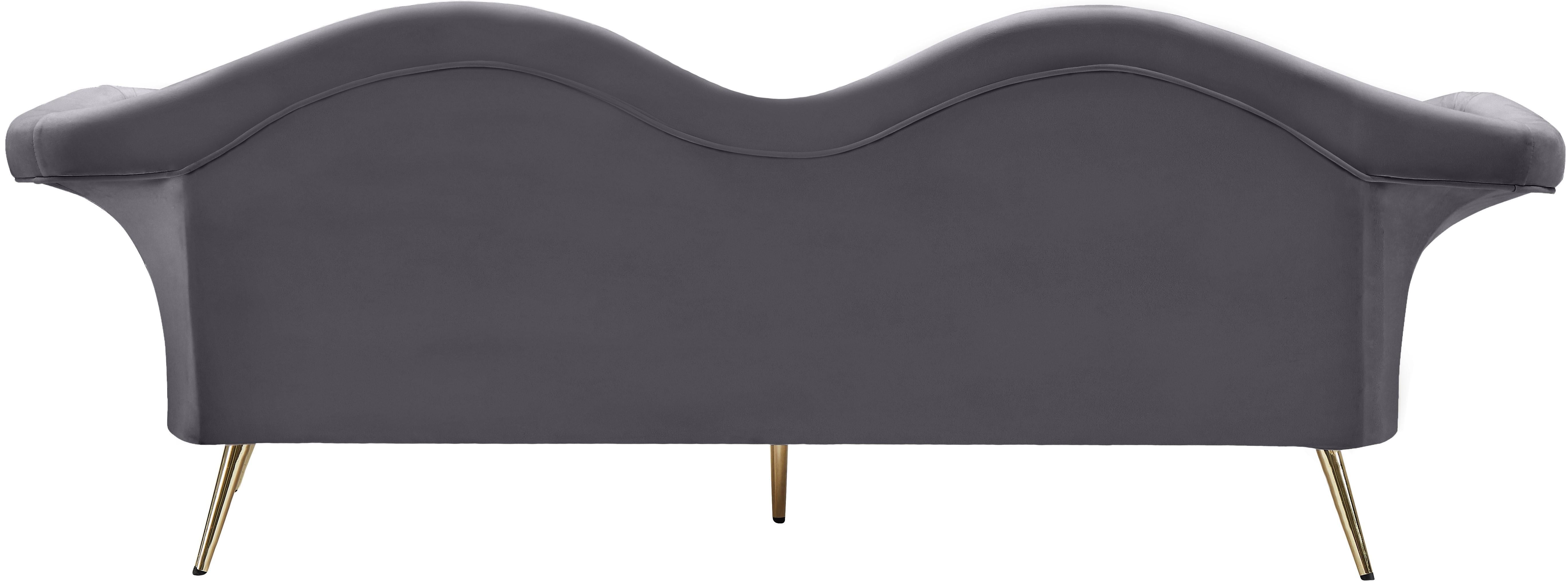 Lips Grey Velvet Sofa - Luxury Home Furniture (MI)