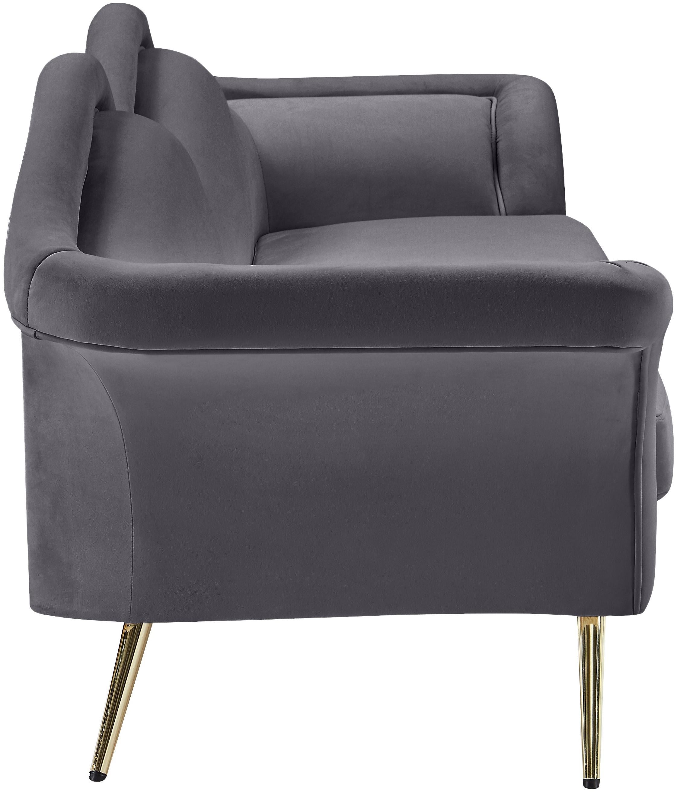 Lips Grey Velvet Sofa - Luxury Home Furniture (MI)