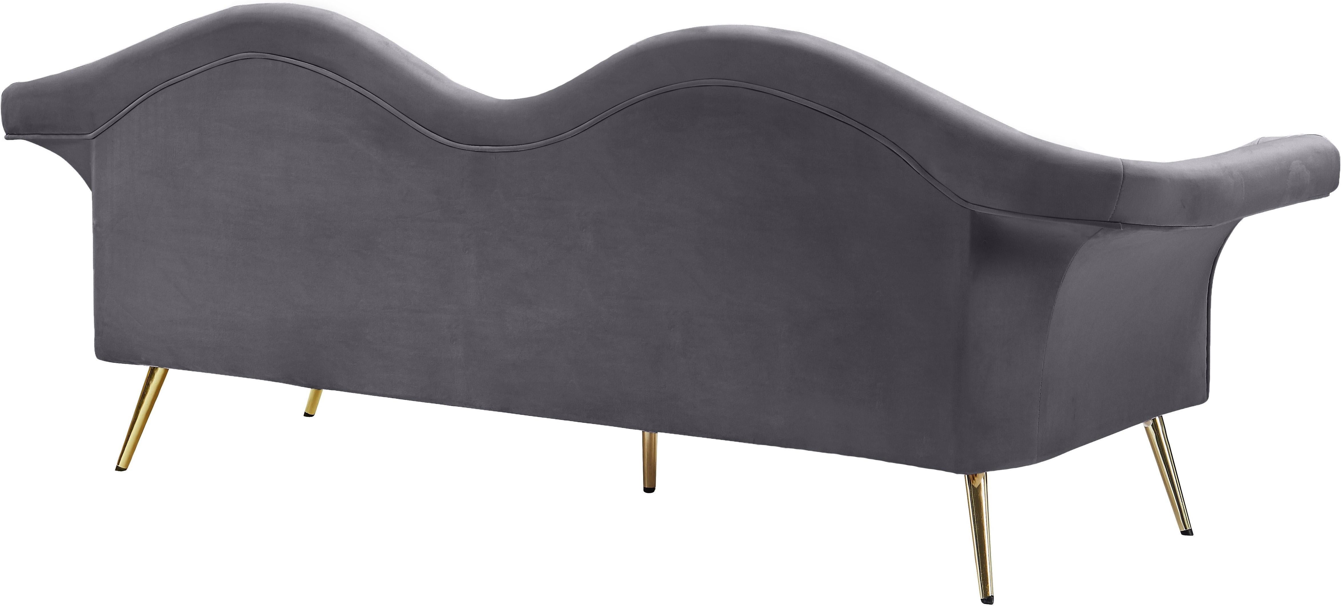 Lips Grey Velvet Sofa - Luxury Home Furniture (MI)
