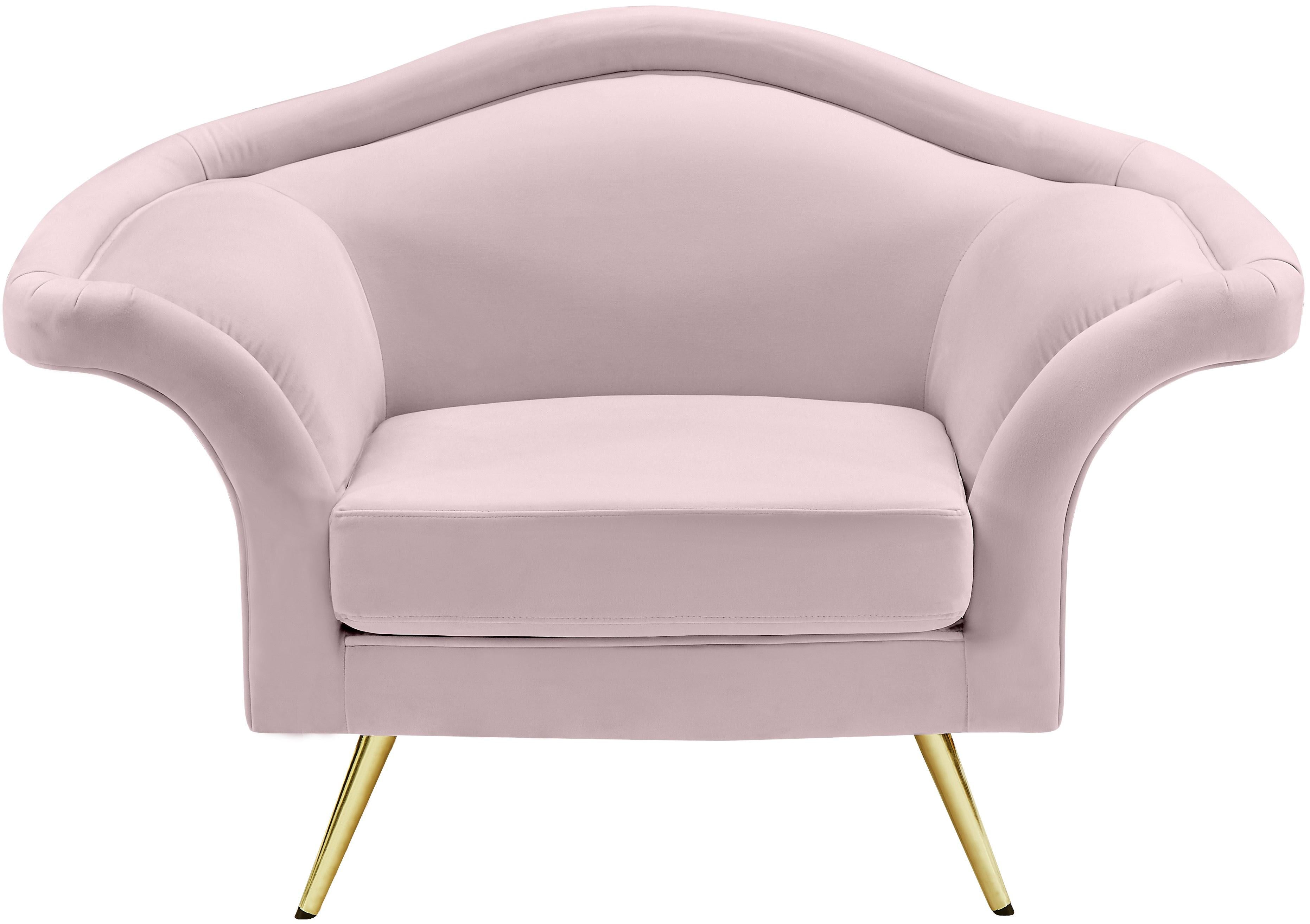 Lips Pink Velvet Chair - Luxury Home Furniture (MI)