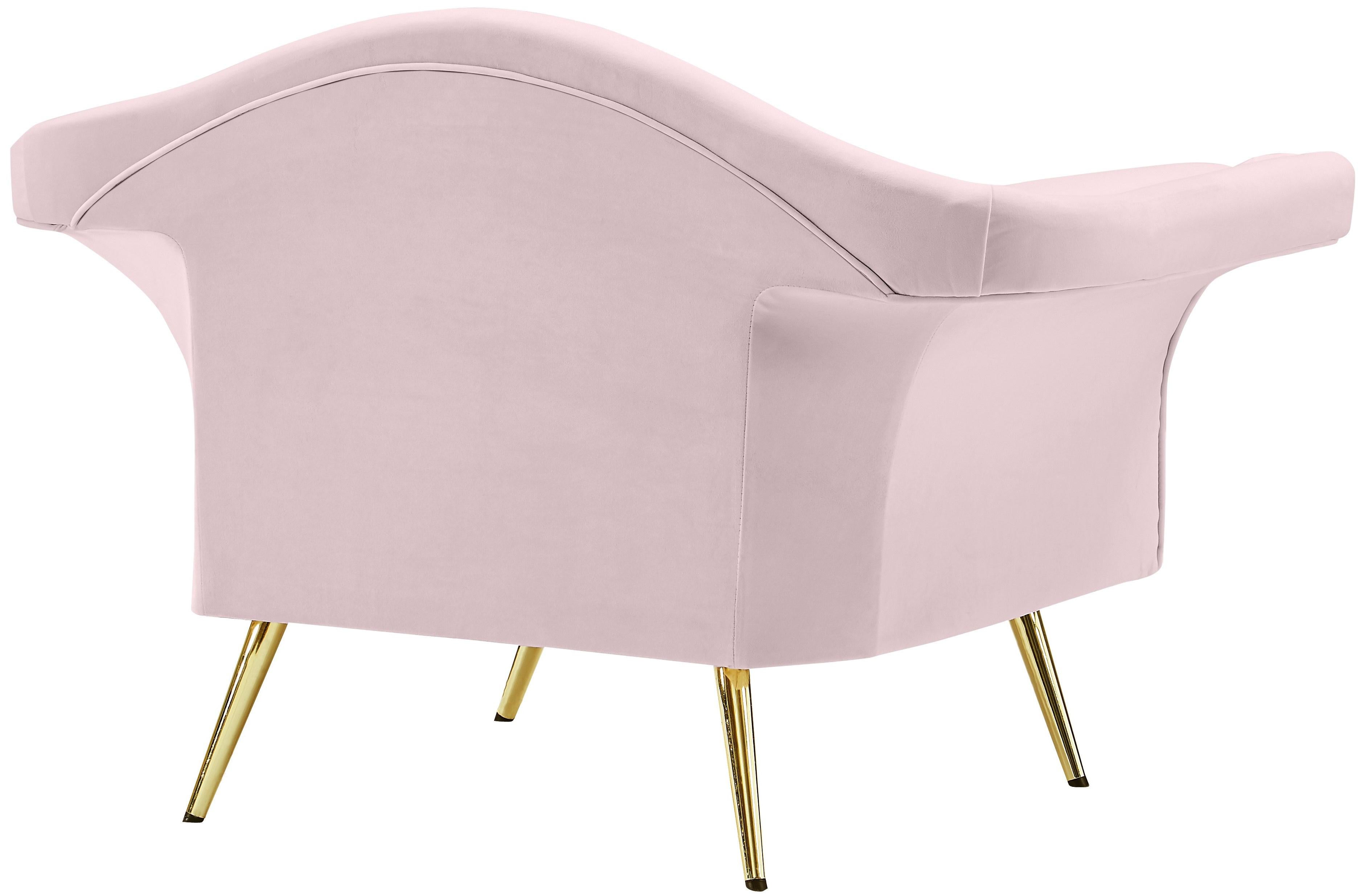 Lips Pink Velvet Chair - Luxury Home Furniture (MI)