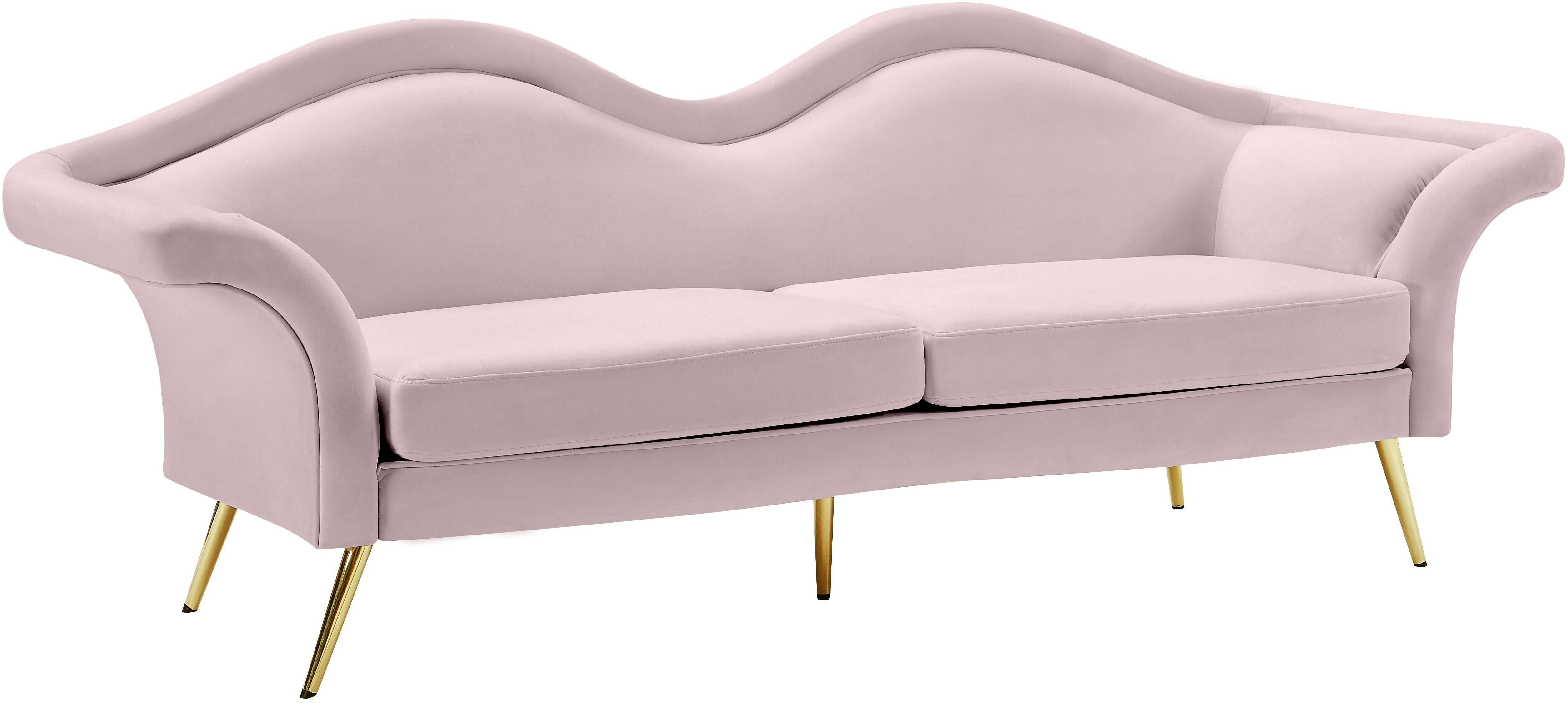 Lips Pink Velvet Sofa - Luxury Home Furniture (MI)