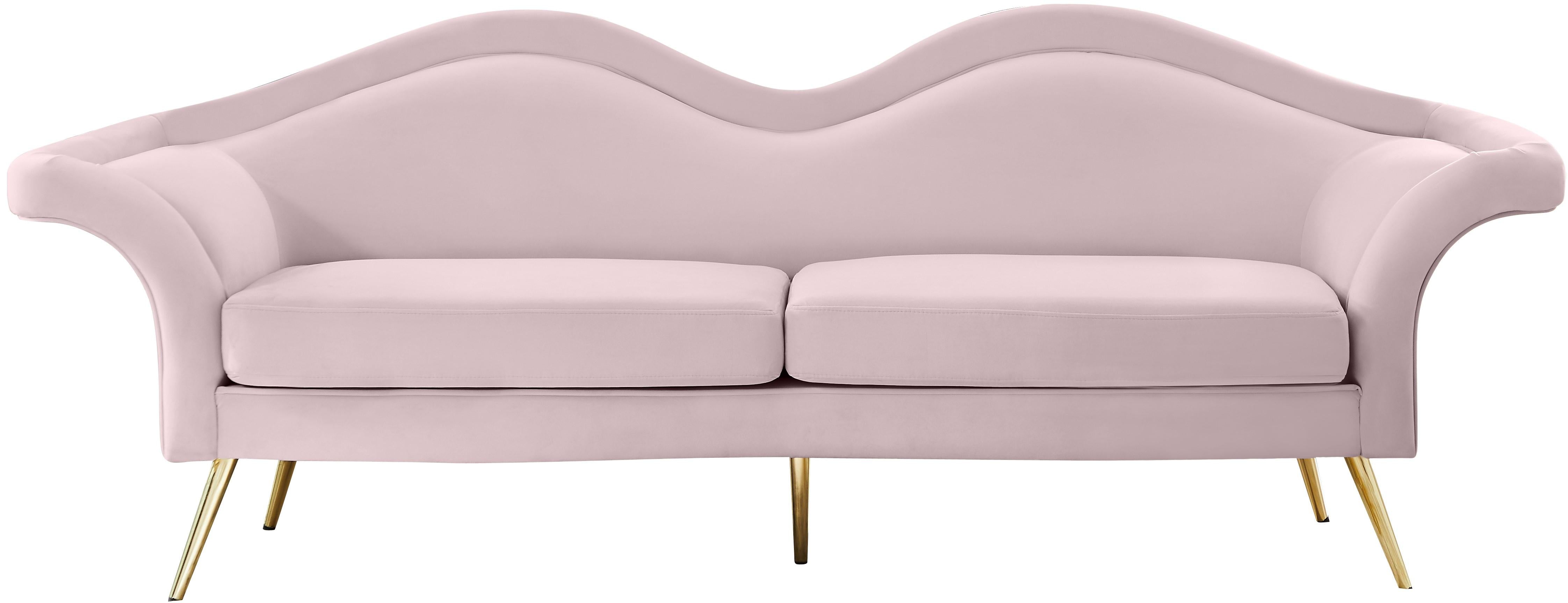 Lips Pink Velvet Sofa - Luxury Home Furniture (MI)