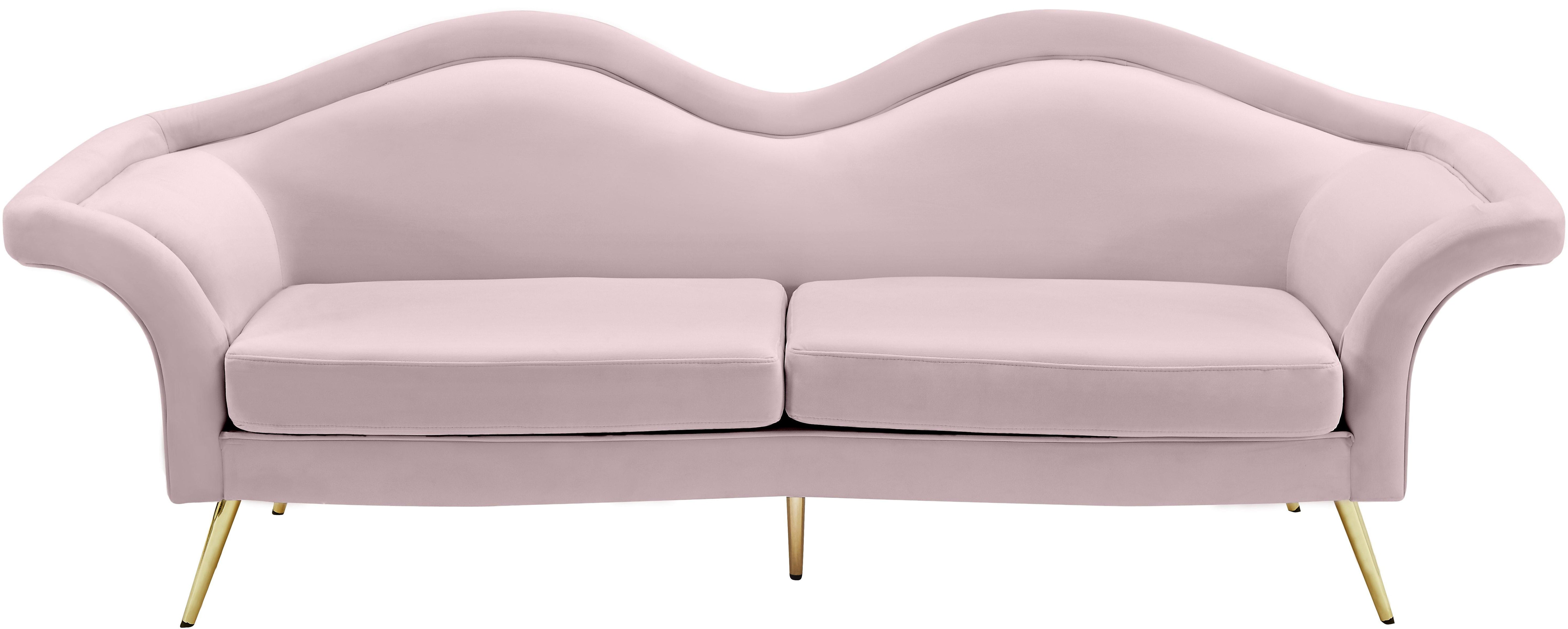 Lips Pink Velvet Sofa - Luxury Home Furniture (MI)
