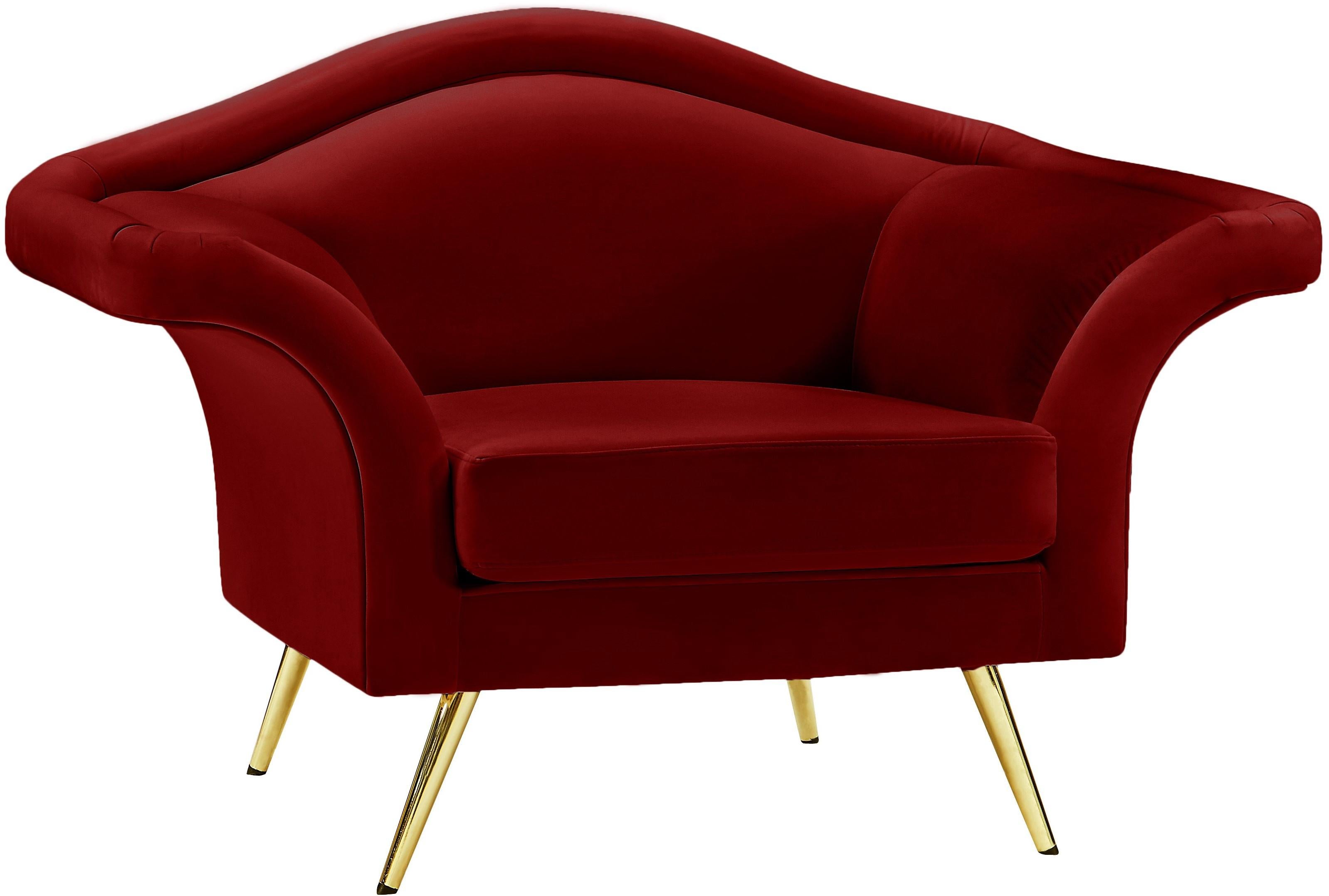 Lips Red Velvet Chair - Luxury Home Furniture (MI)