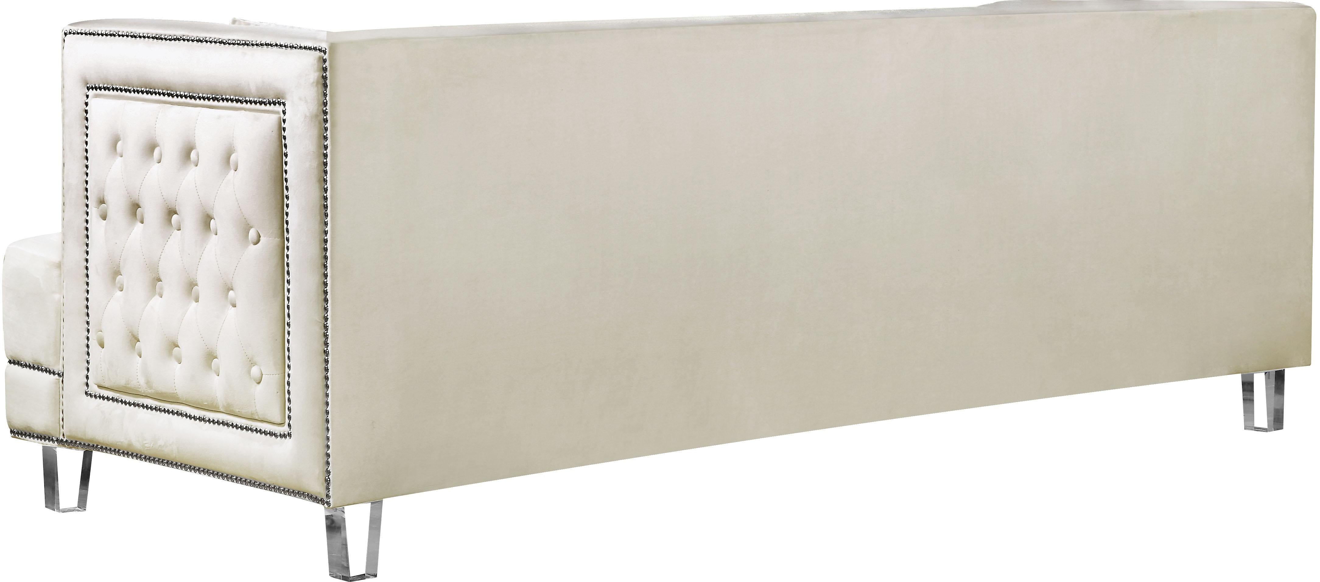 Lucas Cream Velvet Sofa - Luxury Home Furniture (MI)