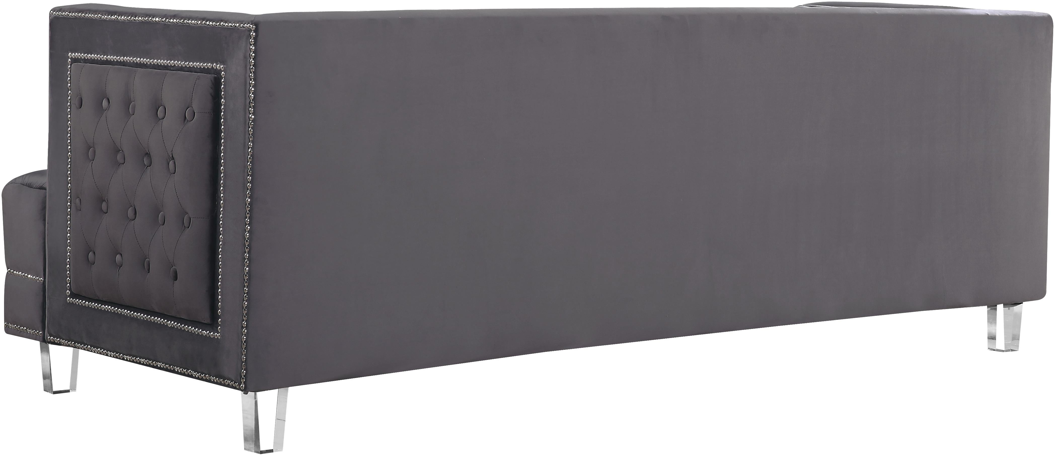Lucas Grey Velvet Sofa - Luxury Home Furniture (MI)