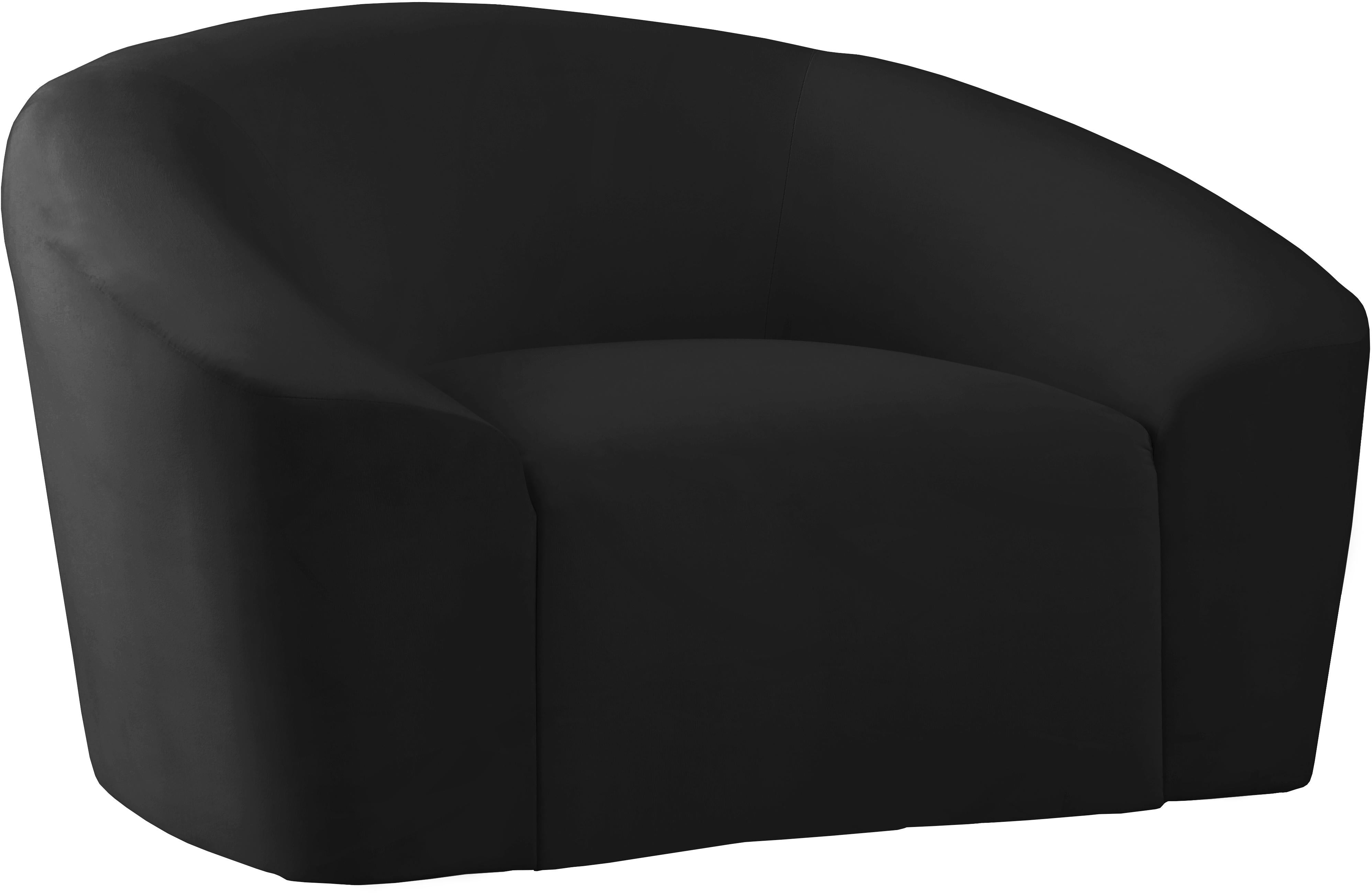 Riley Black Velvet Chair