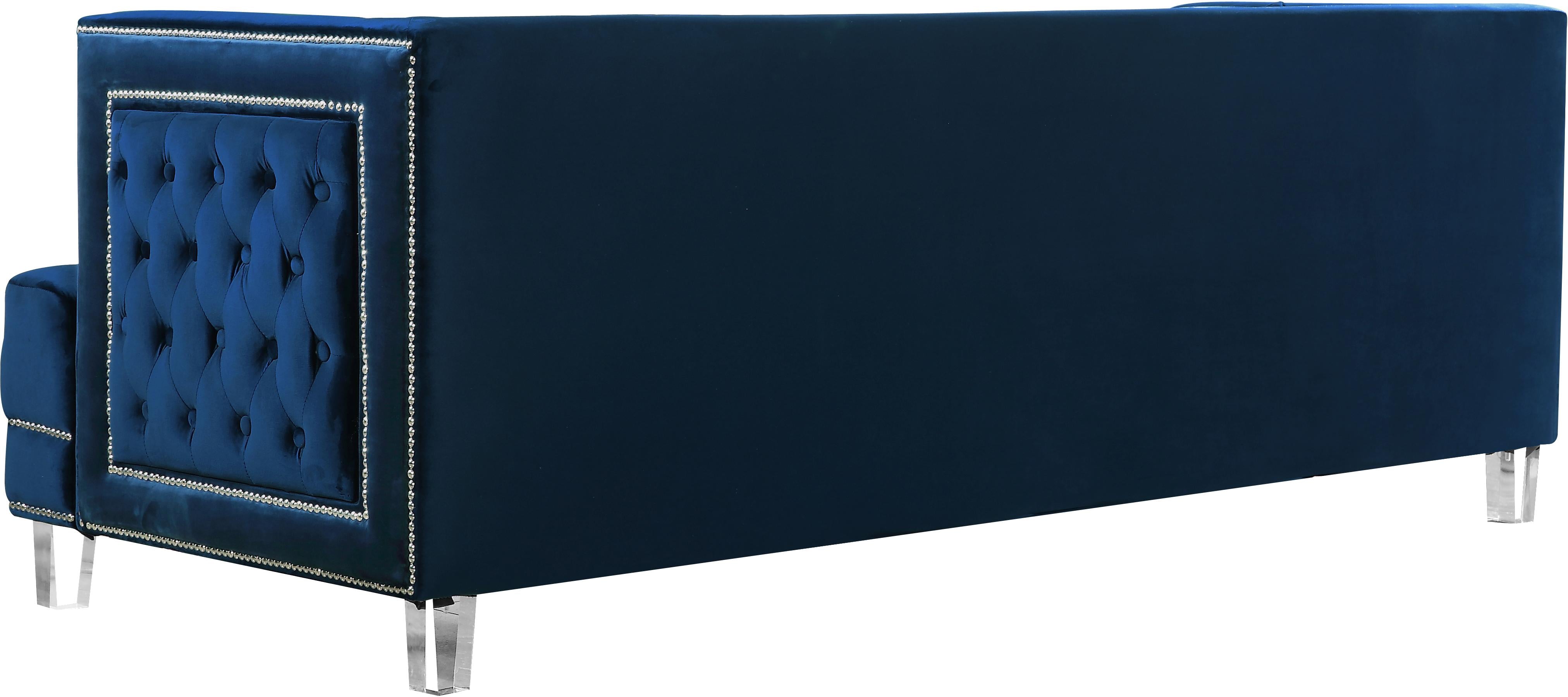 Lucas Navy Velvet Sofa - Luxury Home Furniture (MI)