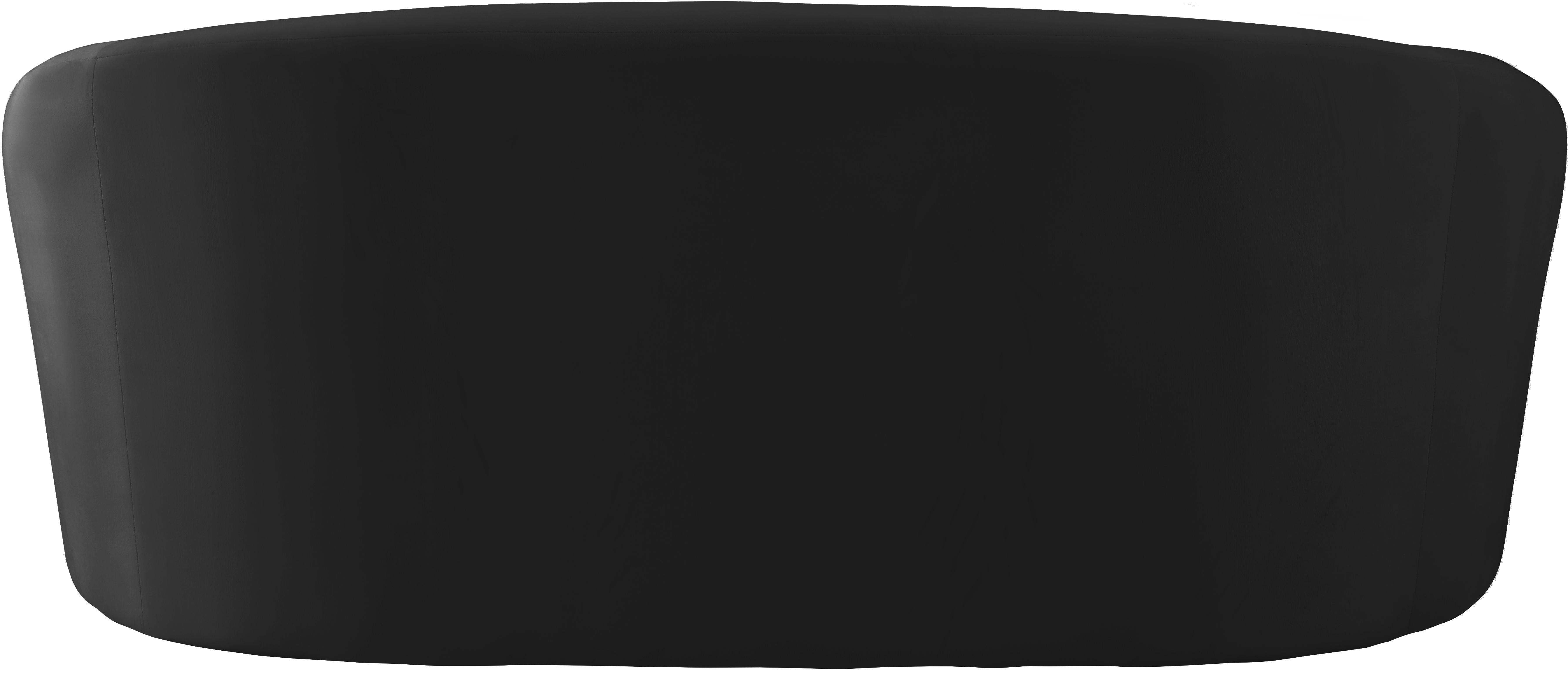 Riley Black Velvet Loveseat - Luxury Home Furniture (MI)
