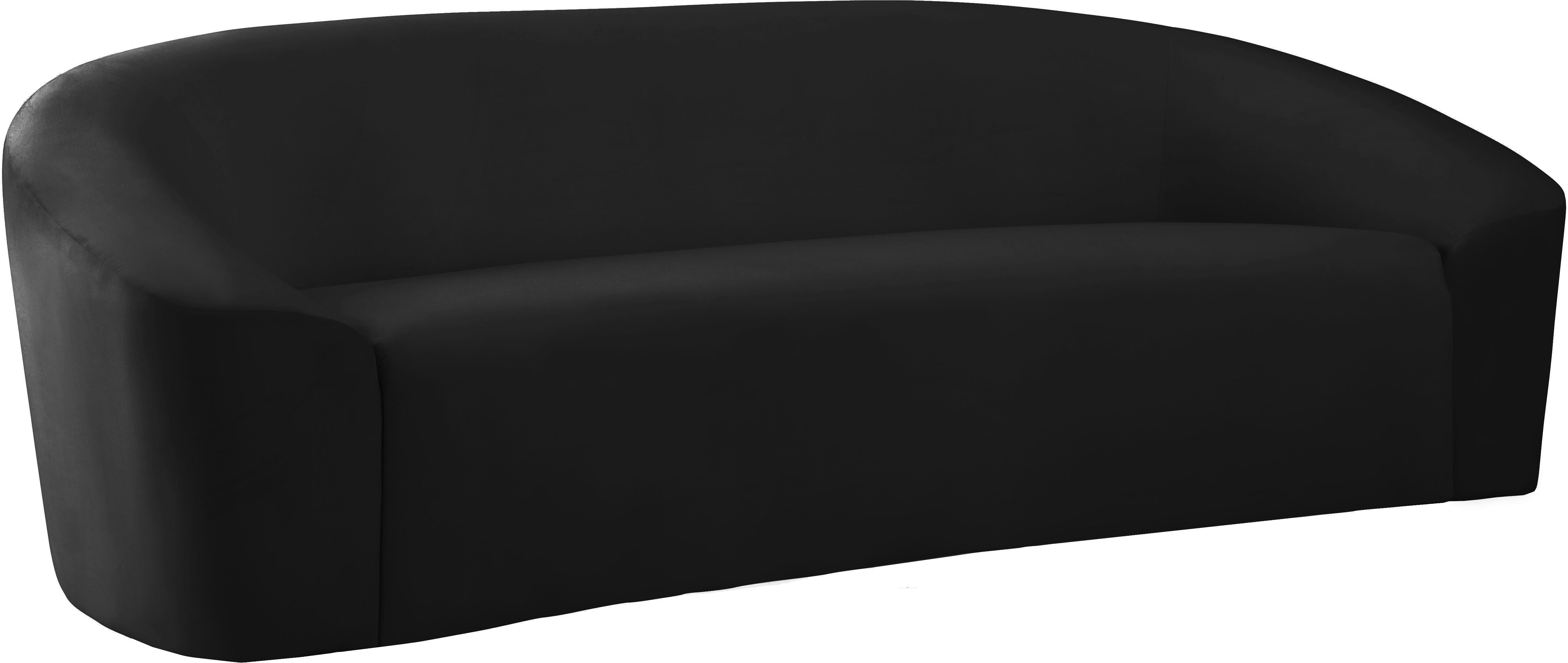 Riley Black Velvet Sofa - Luxury Home Furniture (MI)