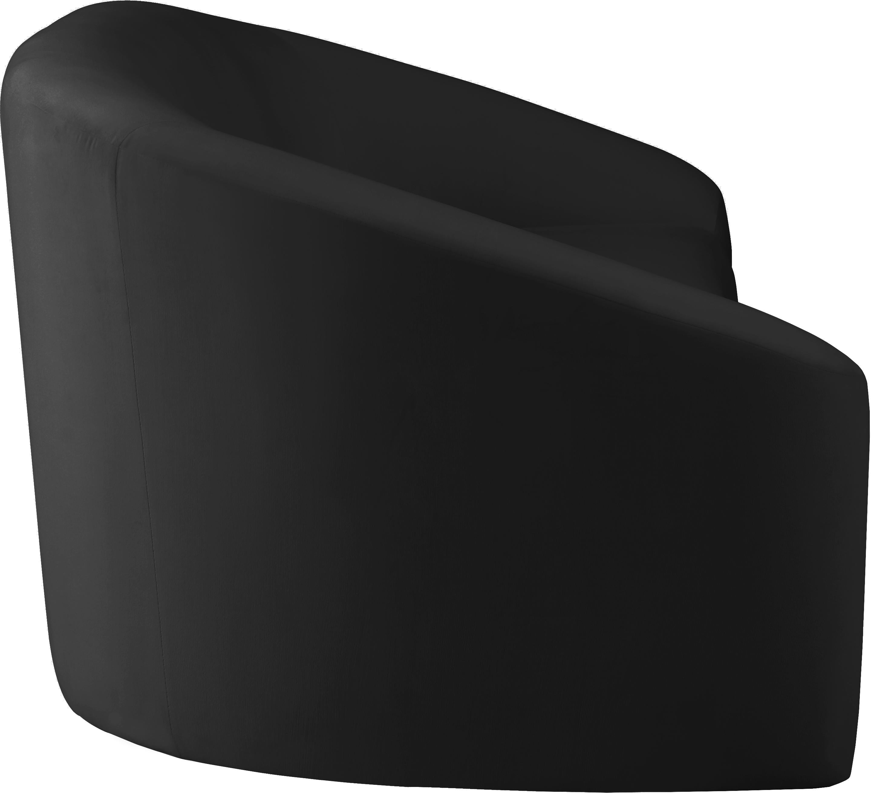 Riley Black Velvet Loveseat - Luxury Home Furniture (MI)
