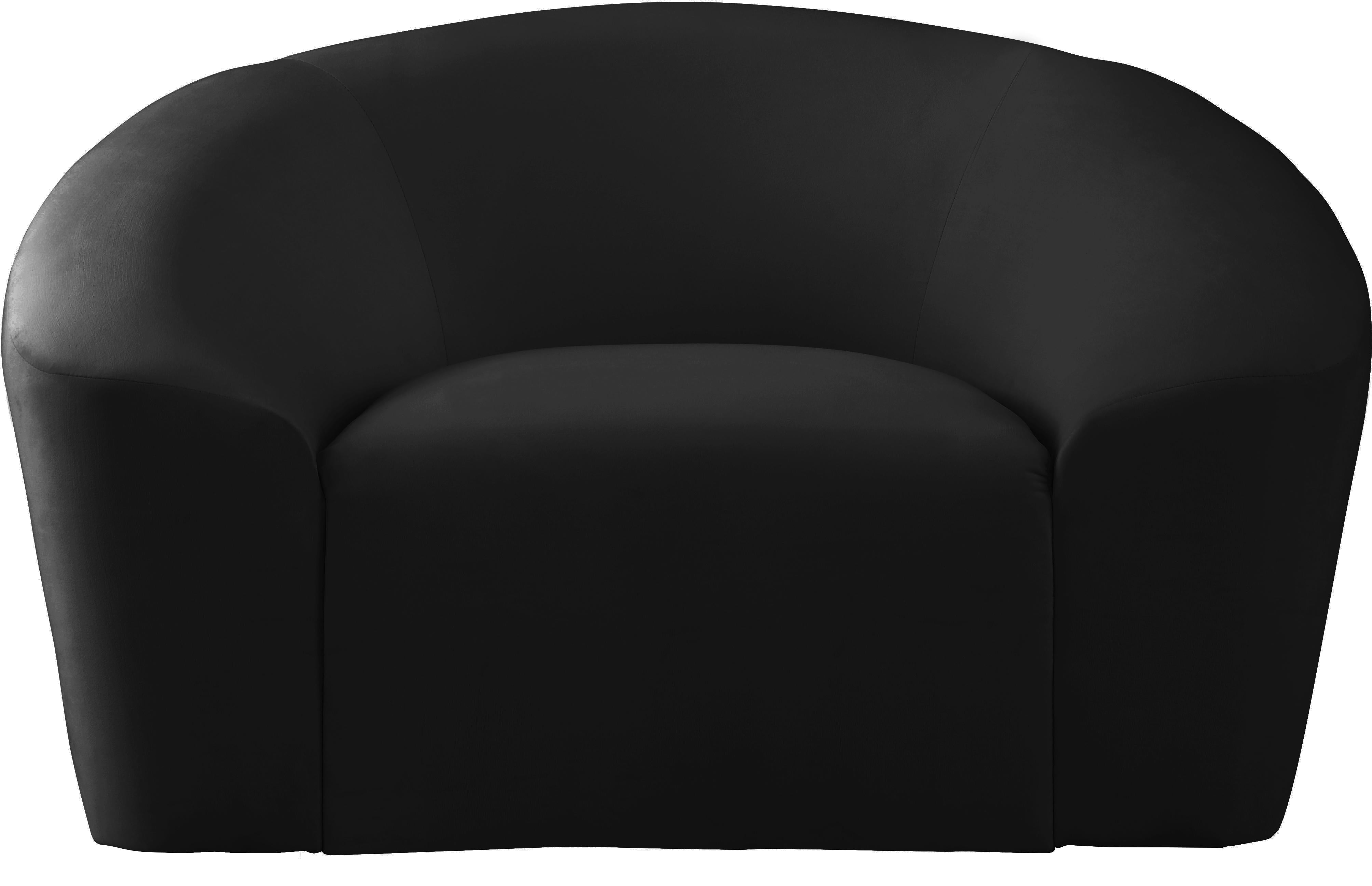 Riley Black Velvet Chair - Luxury Home Furniture (MI)