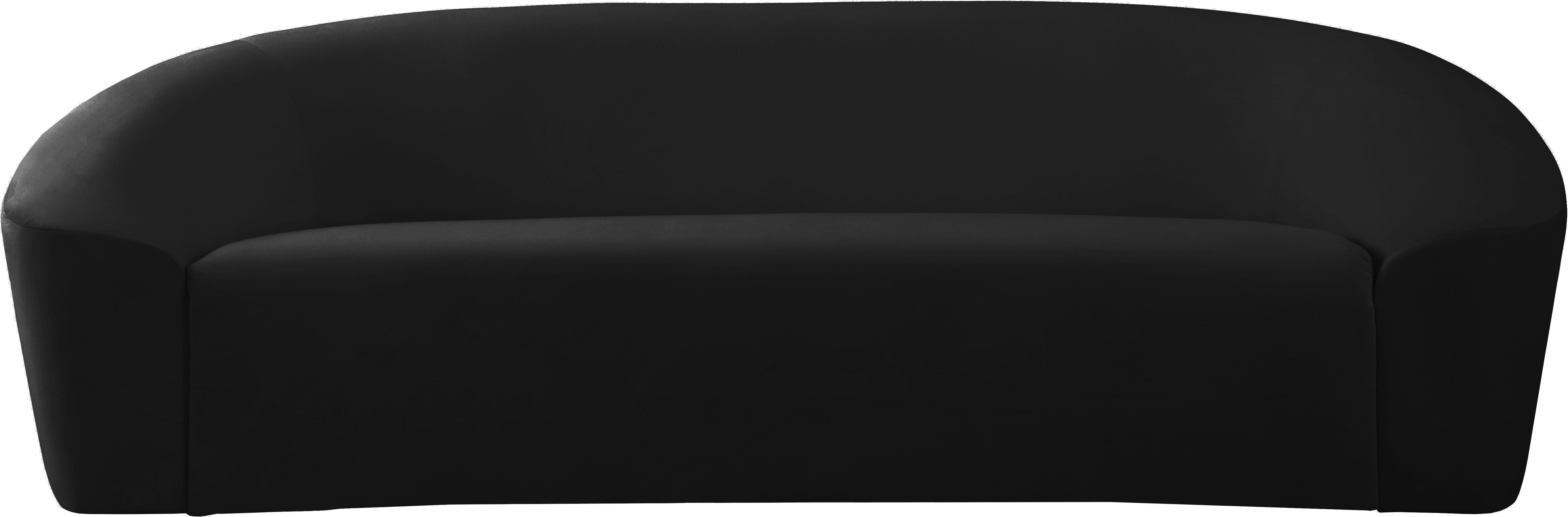 Riley Black Velvet Sofa - Luxury Home Furniture (MI)