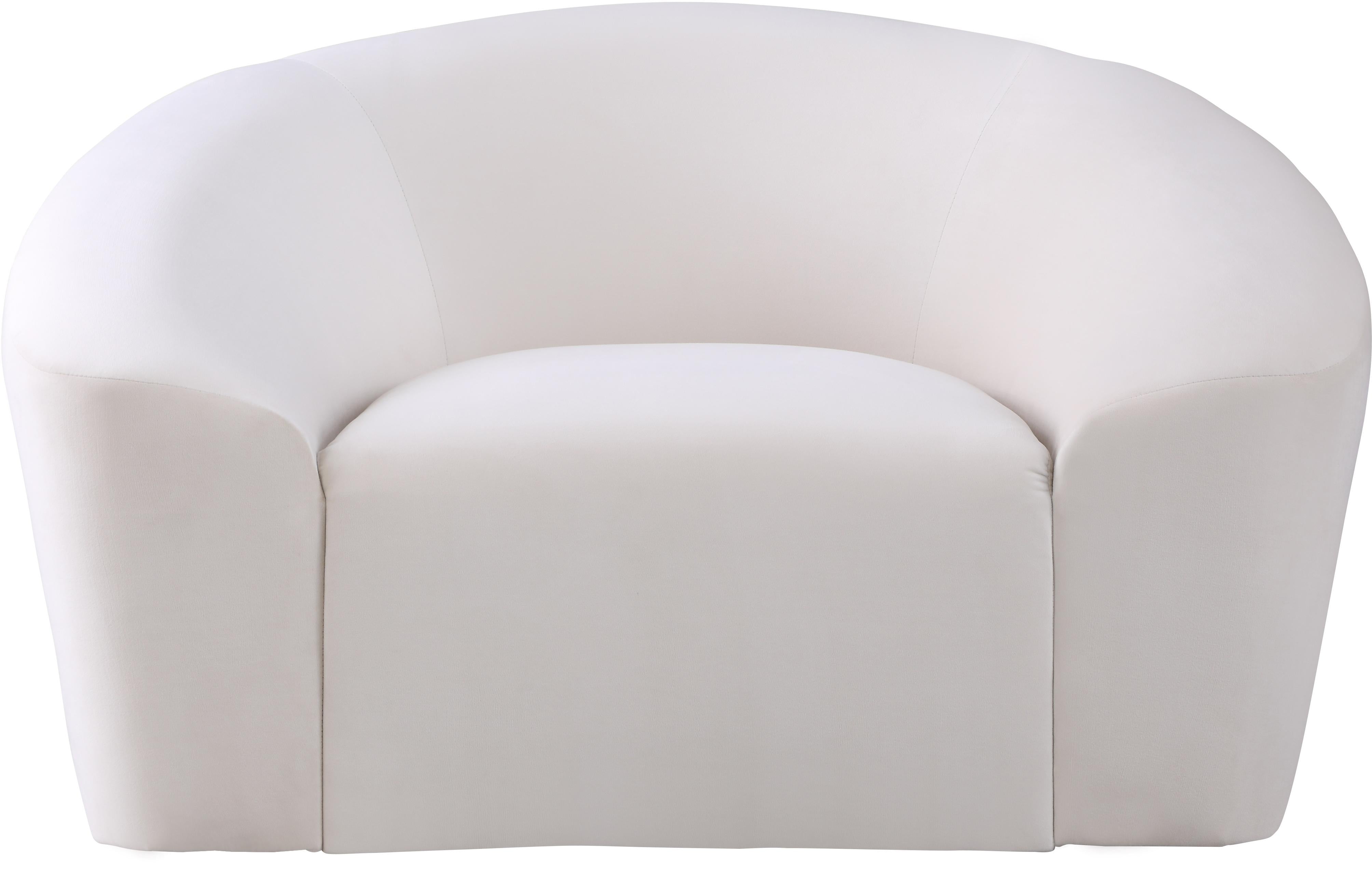 Riley Cream Velvet Chair - Luxury Home Furniture (MI)