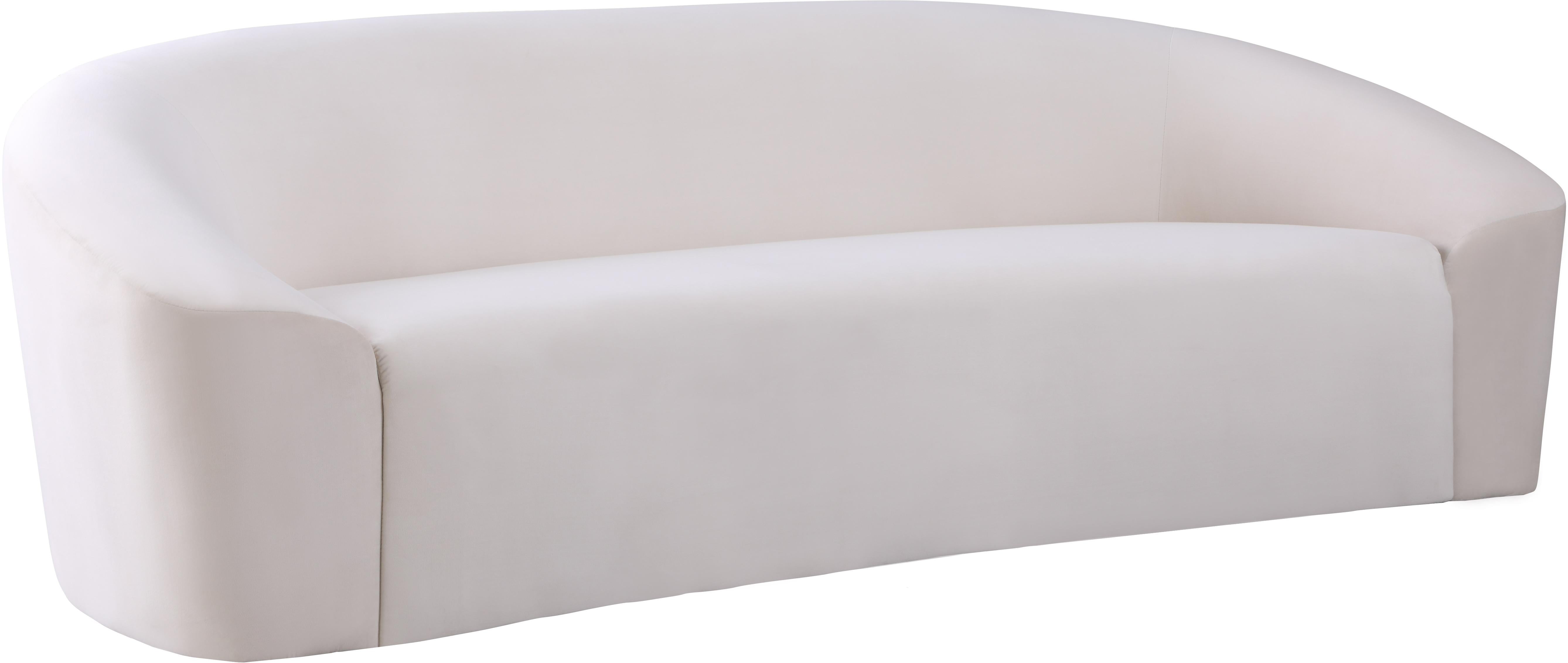 Riley Cream Velvet Sofa - Luxury Home Furniture (MI)