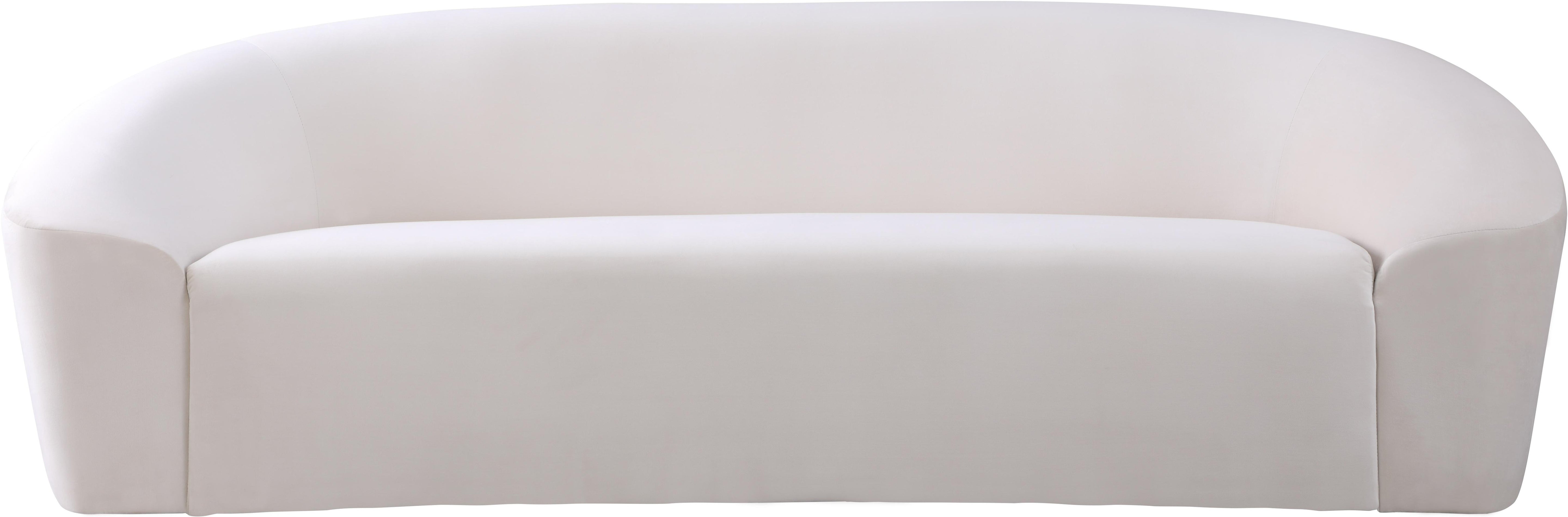 Riley Cream Velvet Sofa - Luxury Home Furniture (MI)