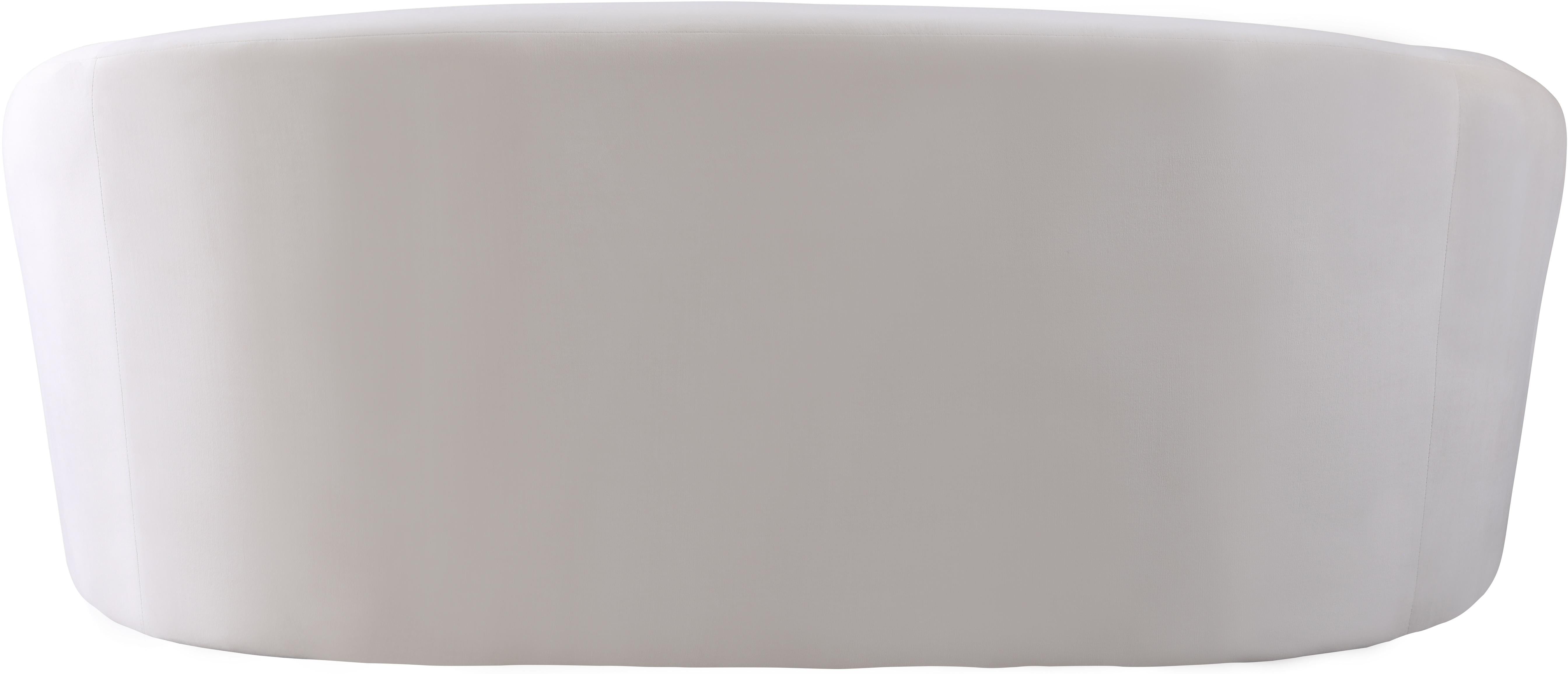 Riley Cream Velvet Loveseat - Luxury Home Furniture (MI)